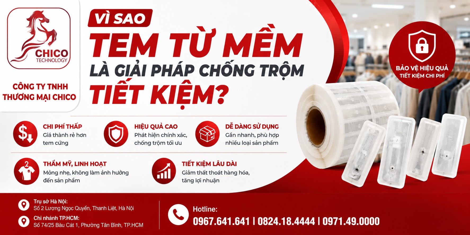 Vì Sao Tem Từ Mềm Là Giải Pháp Chống Trộm Tiết Kiệm Nhất Cho Shop?