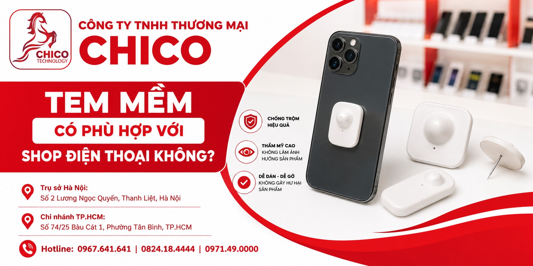 Shop Điện Thoại Có Nên Dùng Tem Từ Mềm? Tư Vấn Giải Pháp Từ Chico