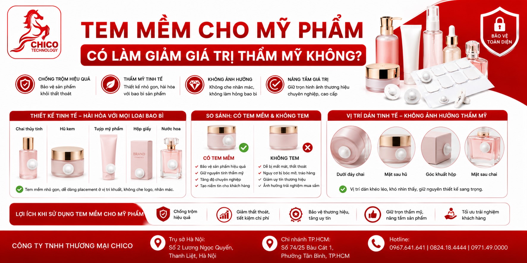 Dán Tem Từ Mềm Cho Mỹ Phẩm Có Làm Giảm Giá Trị Thẩm Mỹ? Giải Đáp Từ Chico
