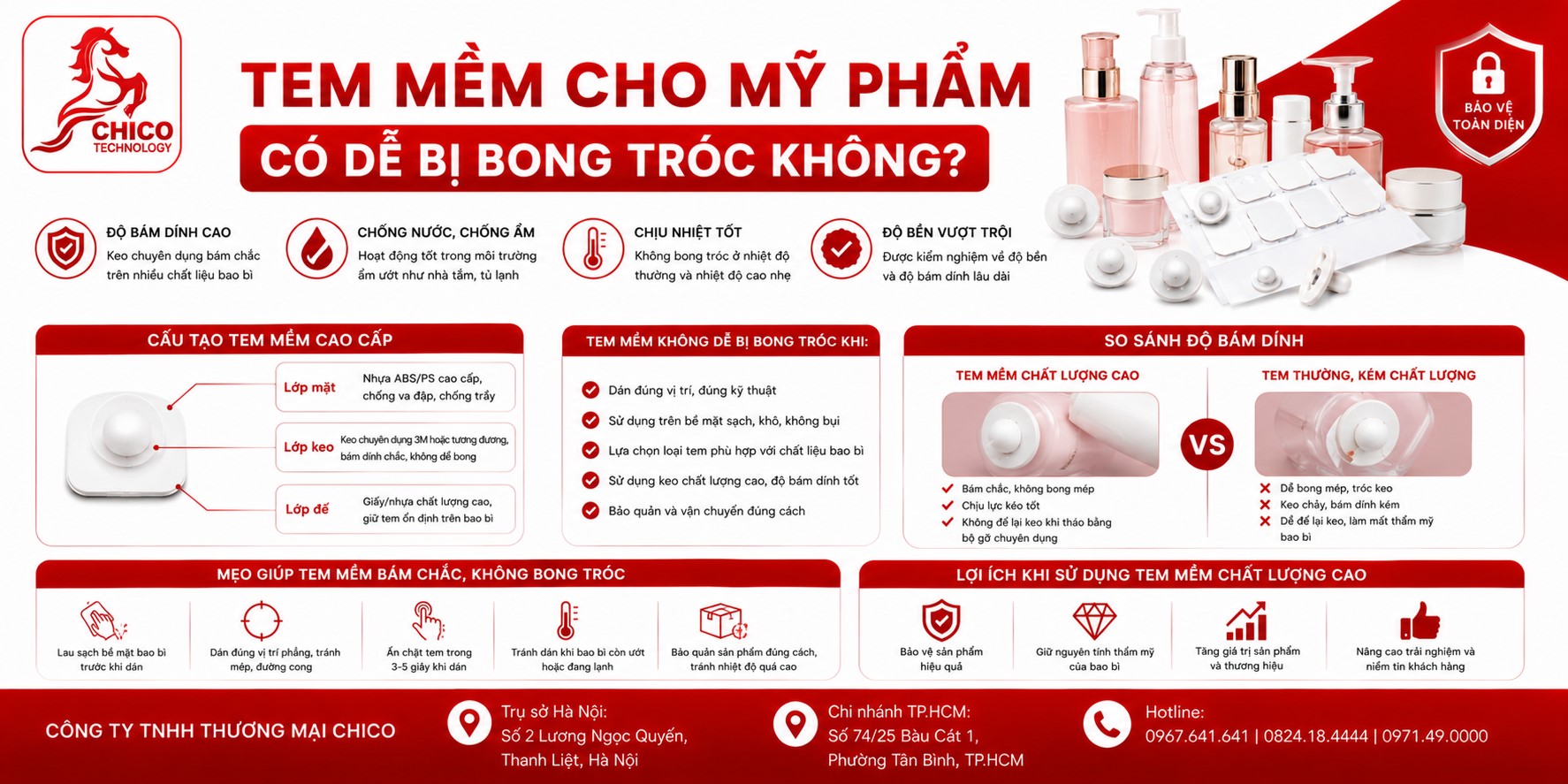 Tem Từ Mềm Cho Mỹ Phẩm Có Dễ Bị Bong Tróc Không? Cách Khắc Phục Triệt Để