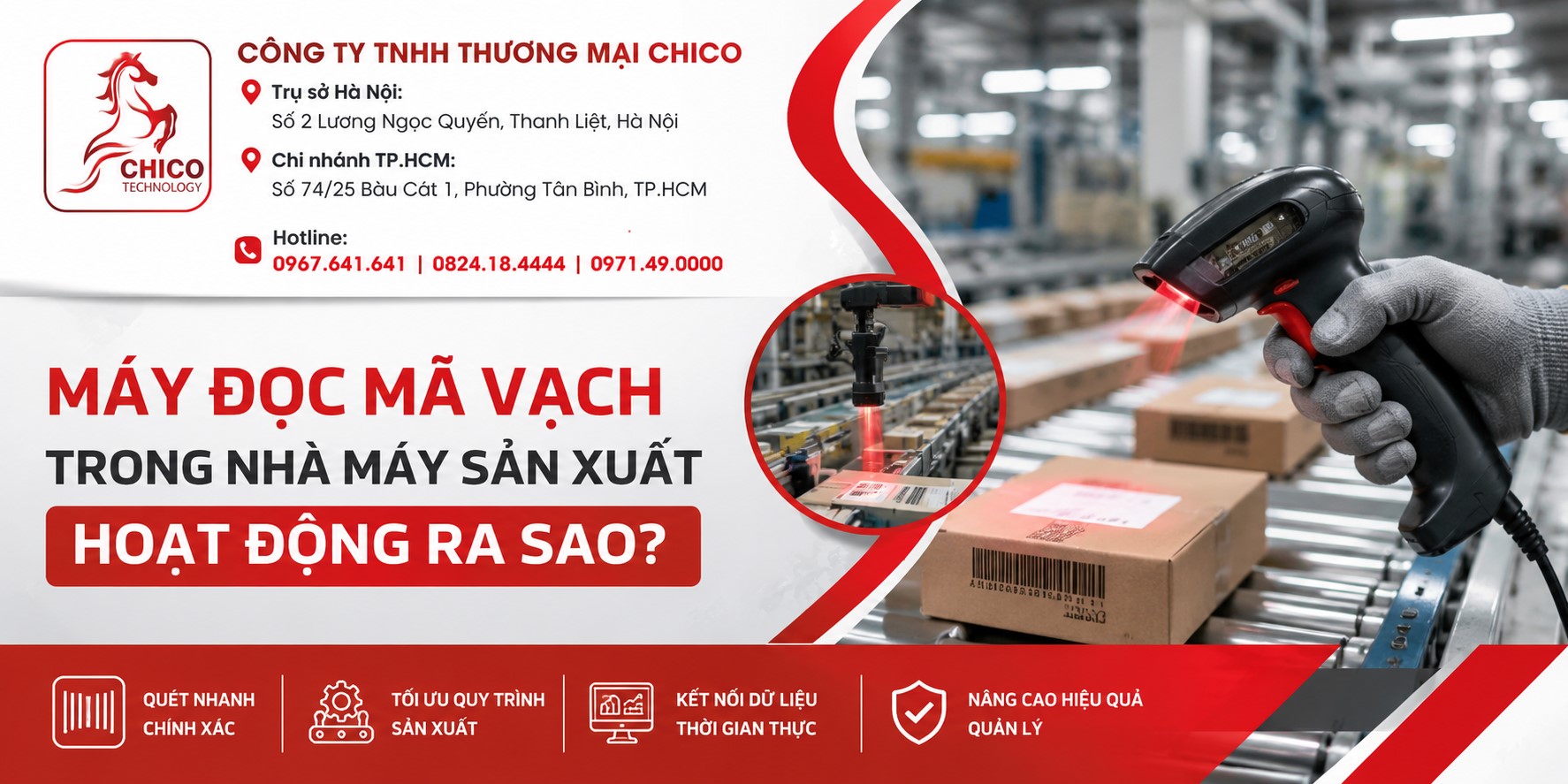 Máy Đọc Mã Vạch Trong Nhà Máy Sản Xuất Hoạt Động Ra Sao?