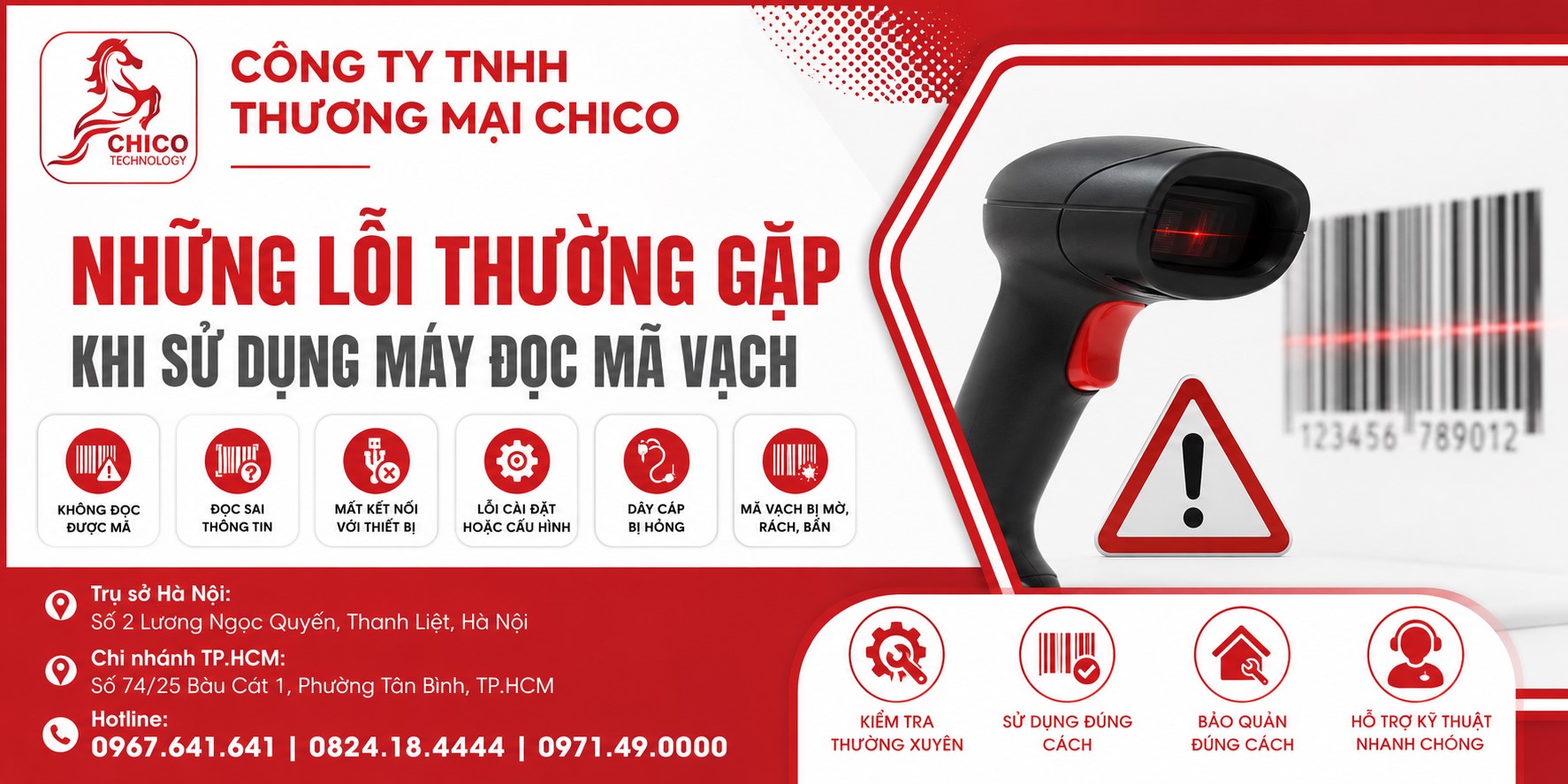 Những Lỗi Thường Gặp Khi Sử Dụng Máy Đọc Mã Vạch & Cách Khắc Phục