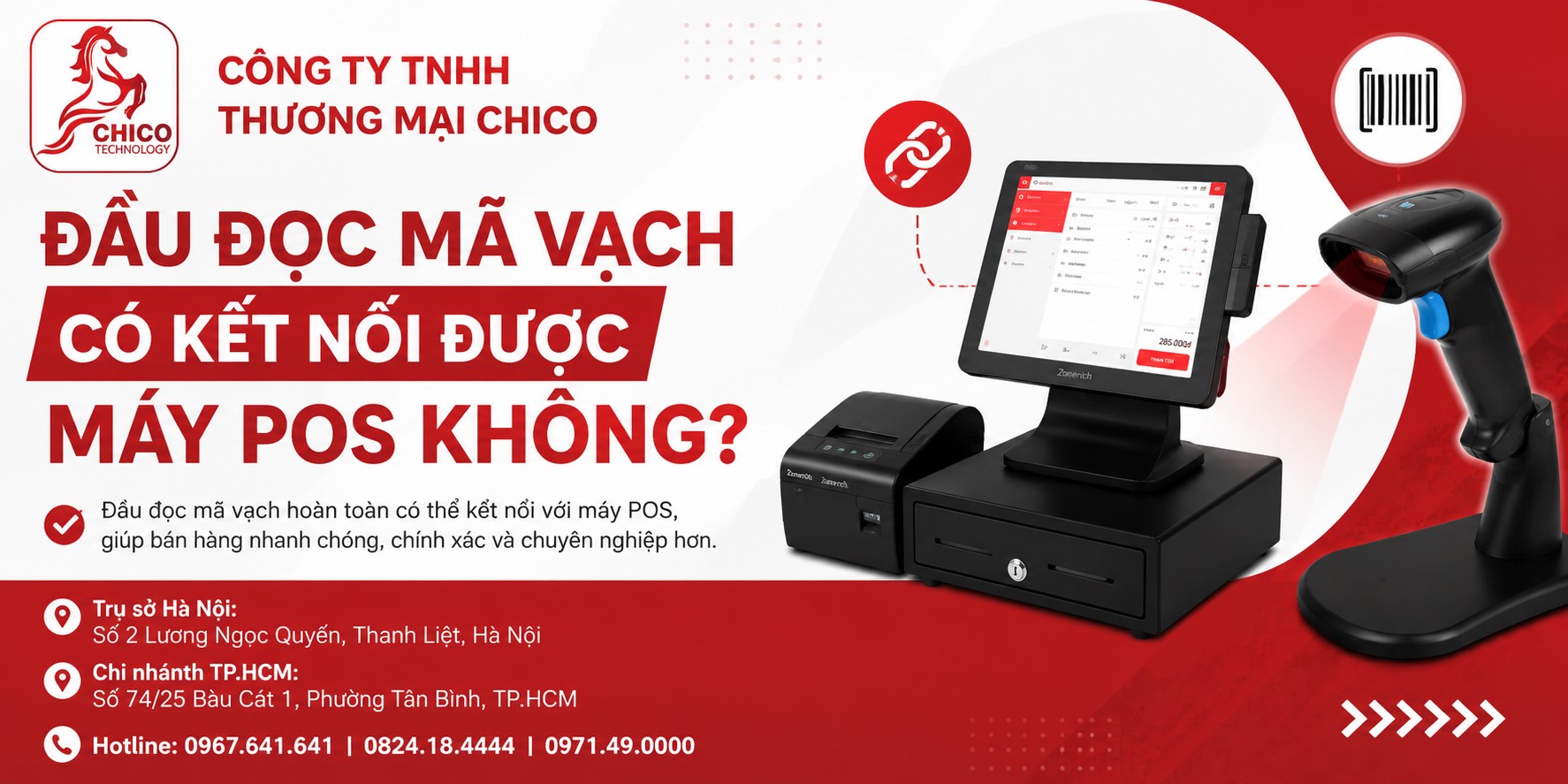 Đầu Đọc Mã Vạch Có Kết Nối Được Máy POS Không? Hướng Dẫn Chi Tiết