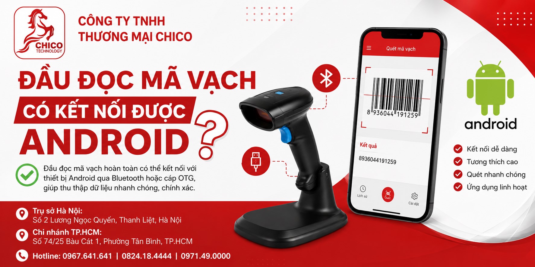 Đầu Đọc Mã Vạch Có Kết Nối Được Android Không? Hướng Dẫn Chi Tiết