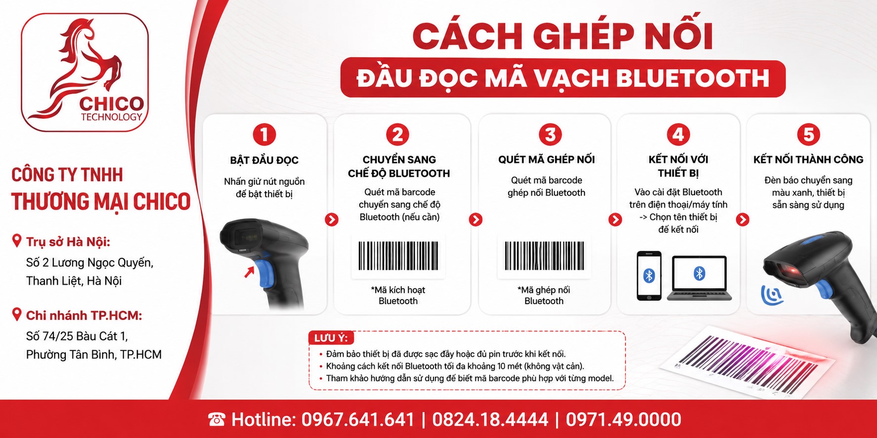 Cách Ghép Nối Đầu Đọc Mã Vạch Bluetooth Với Máy Tính/Điện Thoại