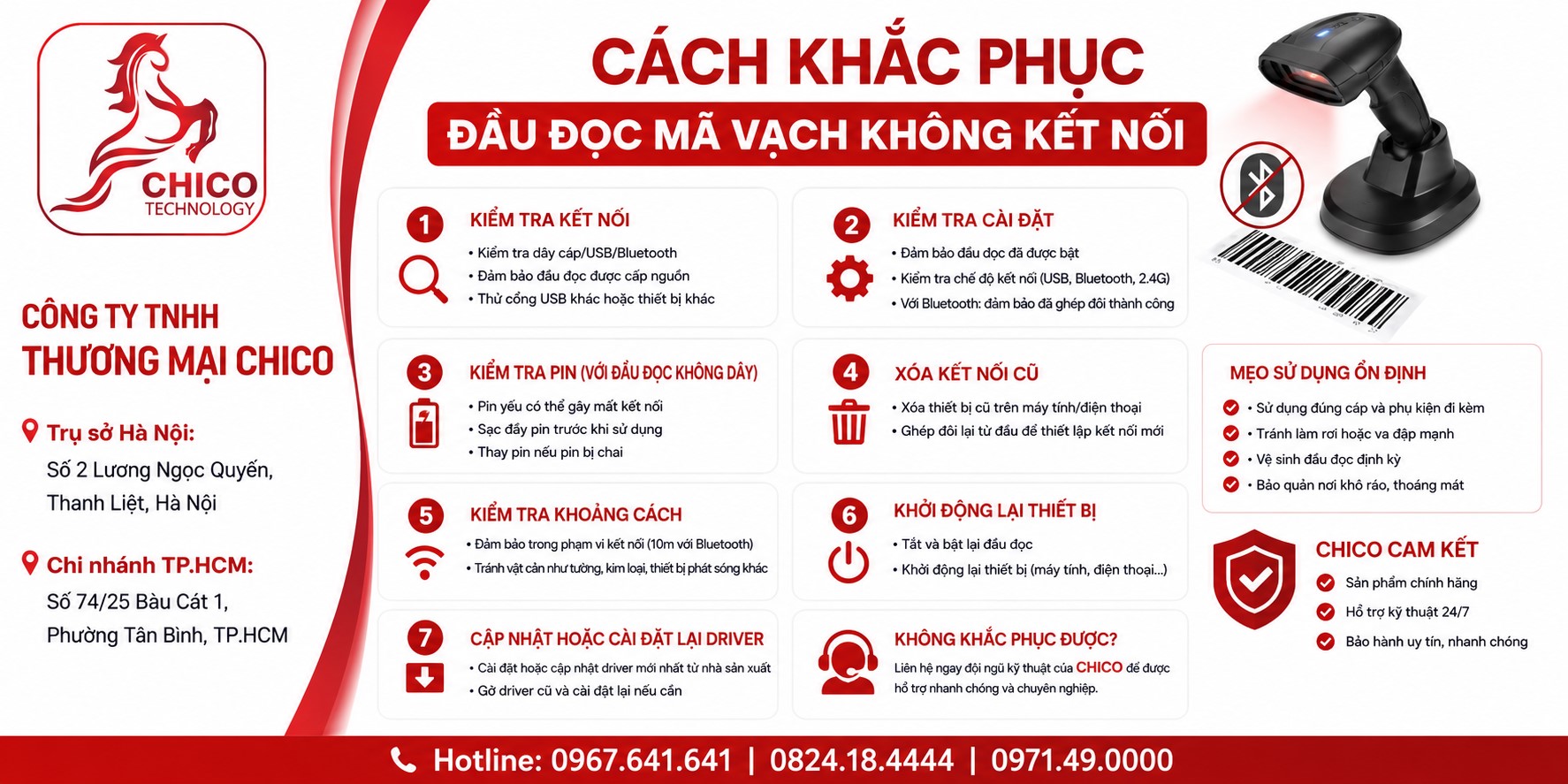 Cách Khắc Phục Lỗi Đầu Đọc Mã Vạch Không Kết Nối Cực Nhanh
