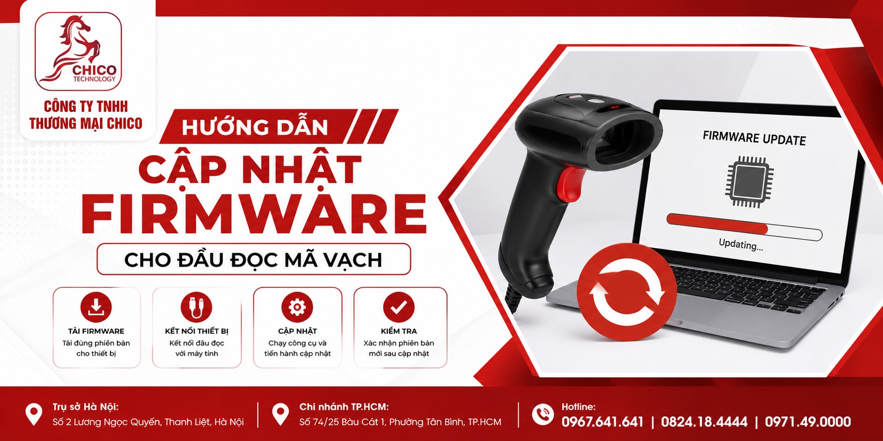 Hướng Dẫn Cập Nhật Firmware Cho Đầu Đọc Mã Vạch Chi Tiết A-Z