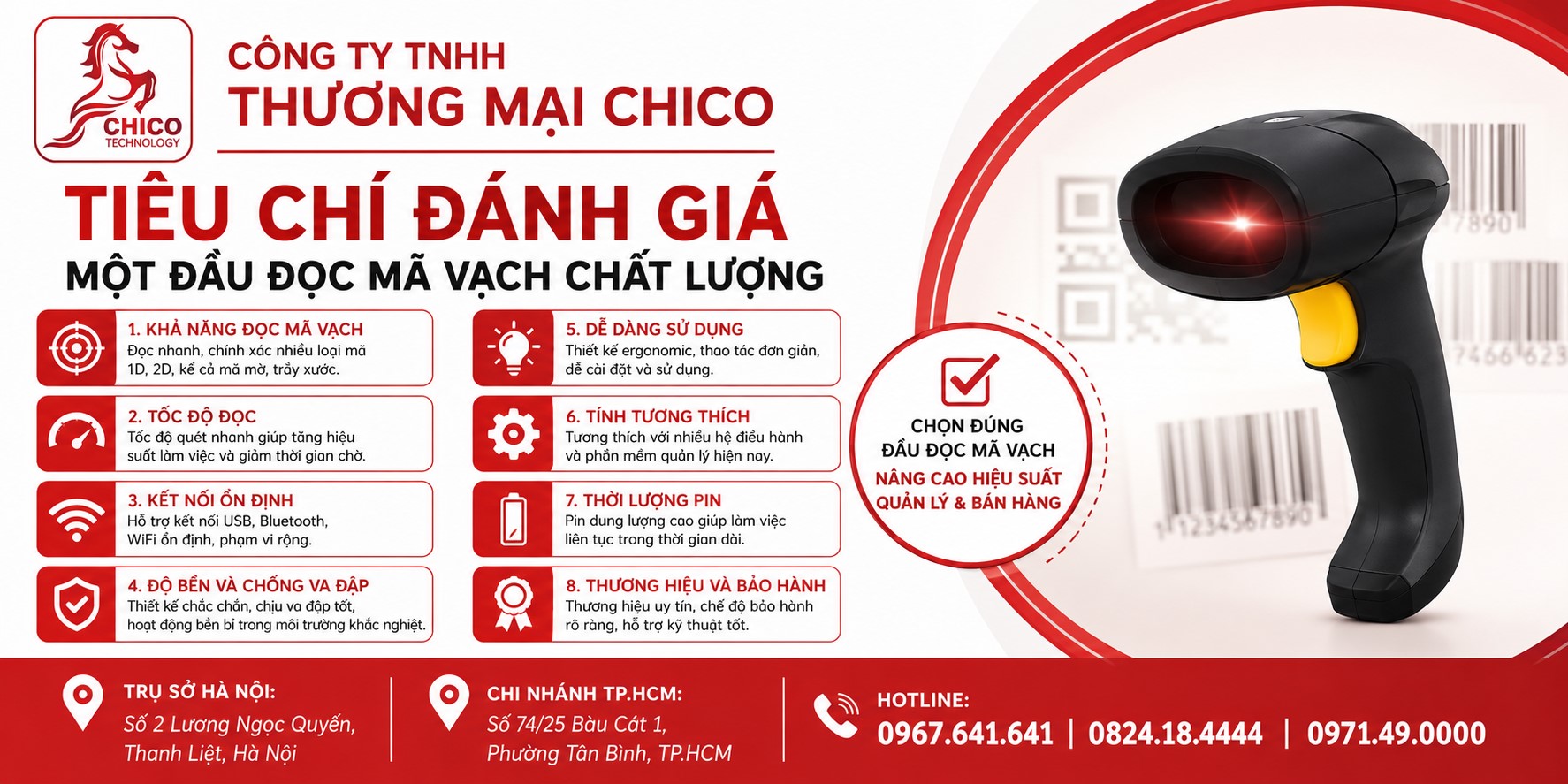 5 Tiêu Chí Đánh Giá Đầu Đọc Mã Vạch Chất Lượng Cho Shop