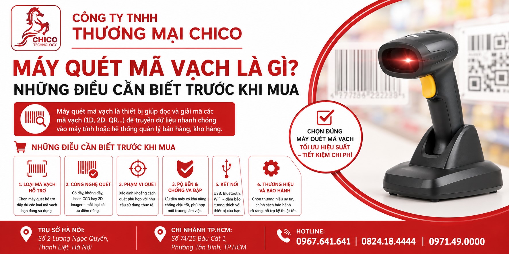 Máy Quét Mã Vạch Là Gì? Những Điều Cần Biết Trước Khi Mua