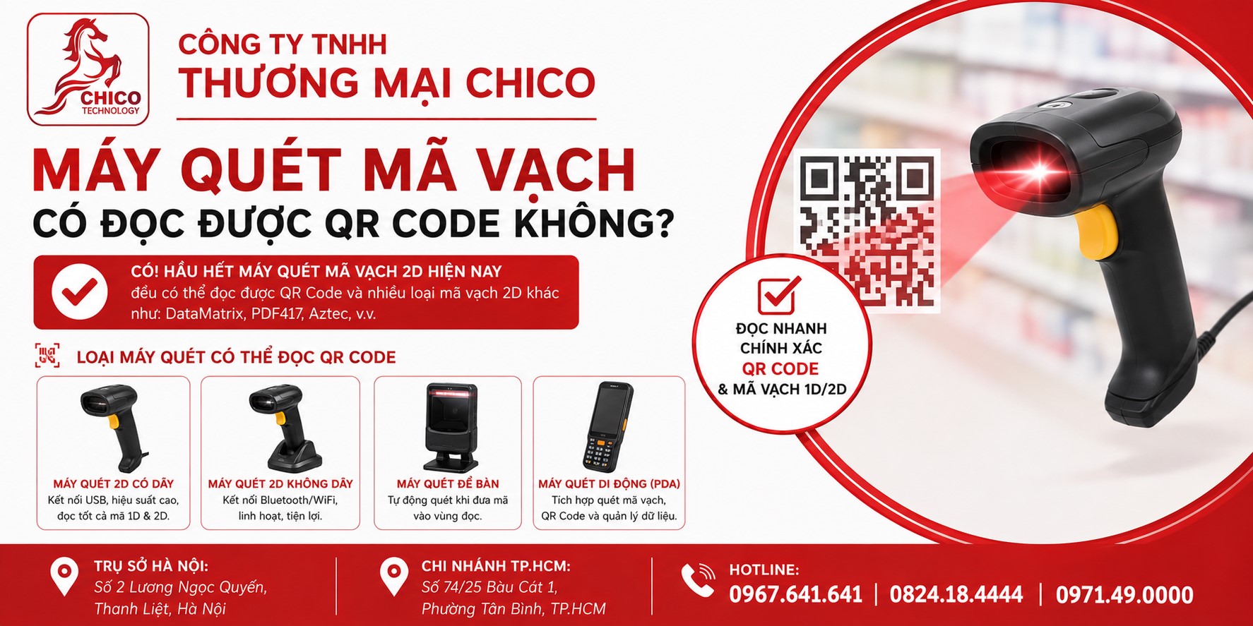 Máy Quét Mã Vạch Có Đọc Được QR Code Không? Giải Đáp Chi Tiết