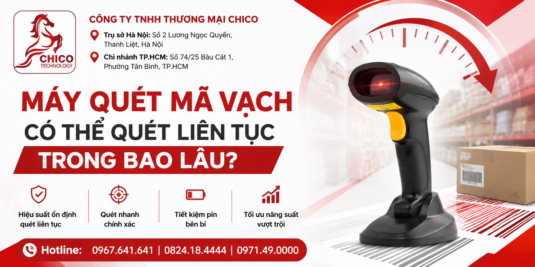 Máy Quét Mã Vạch Có Quét Liên Tục Được Không? Độ Bền Và Thời Gian Hoạt Động
