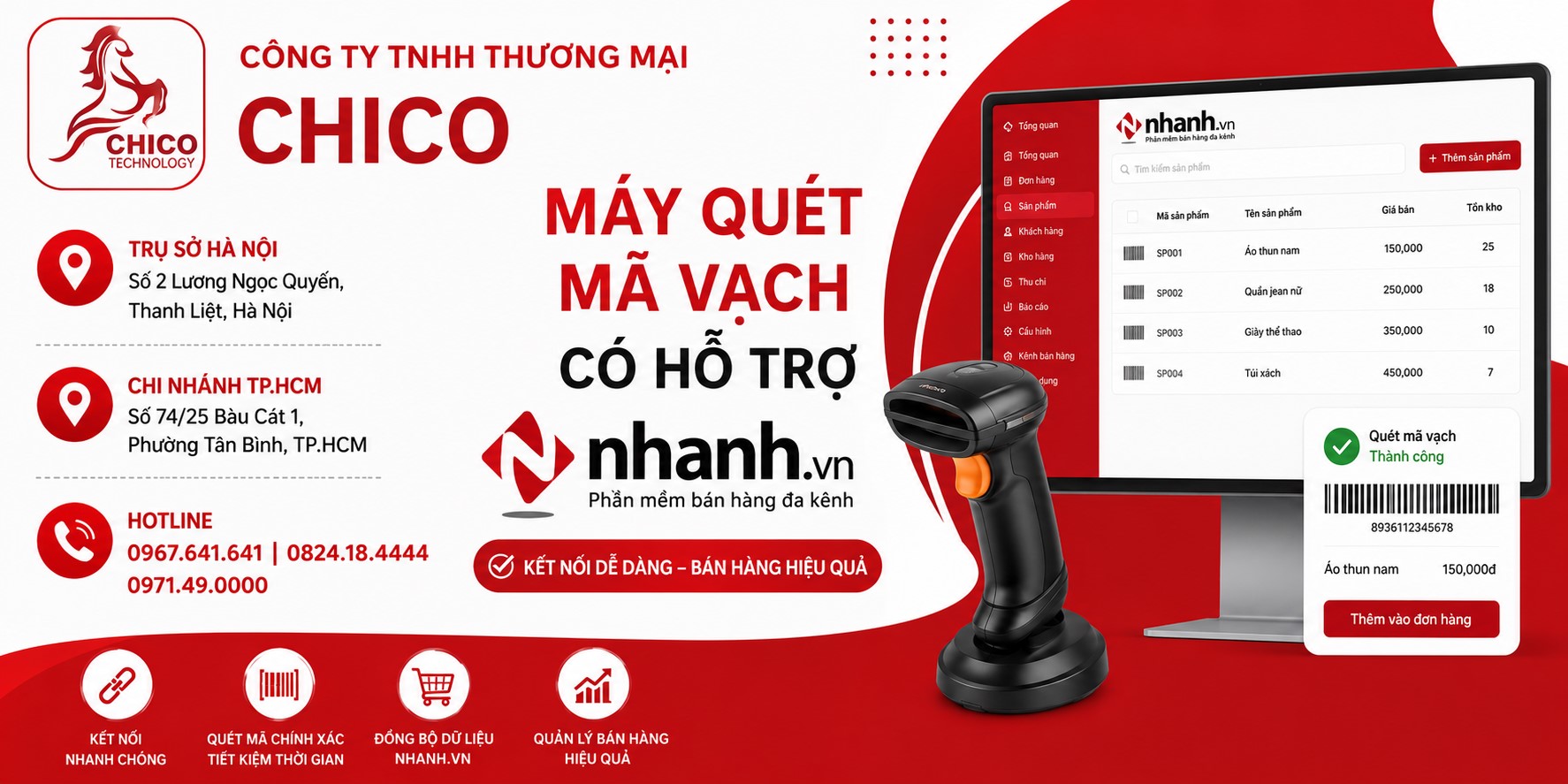 Máy Quét Mã Vạch Có Dùng Được Với Nhanh.vn Không? Tư Vấn Từ Chico