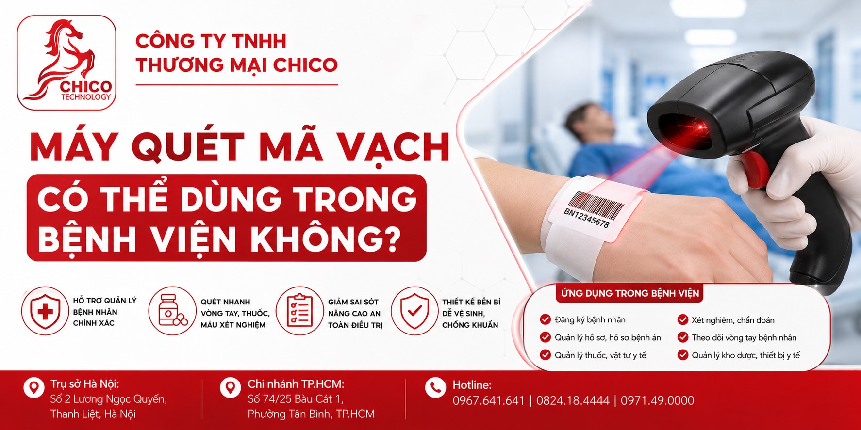 Máy Quét Mã Vạch Có Dùng Trong Bệnh Viện Được Không? Giải Pháp Y Tế An Toàn