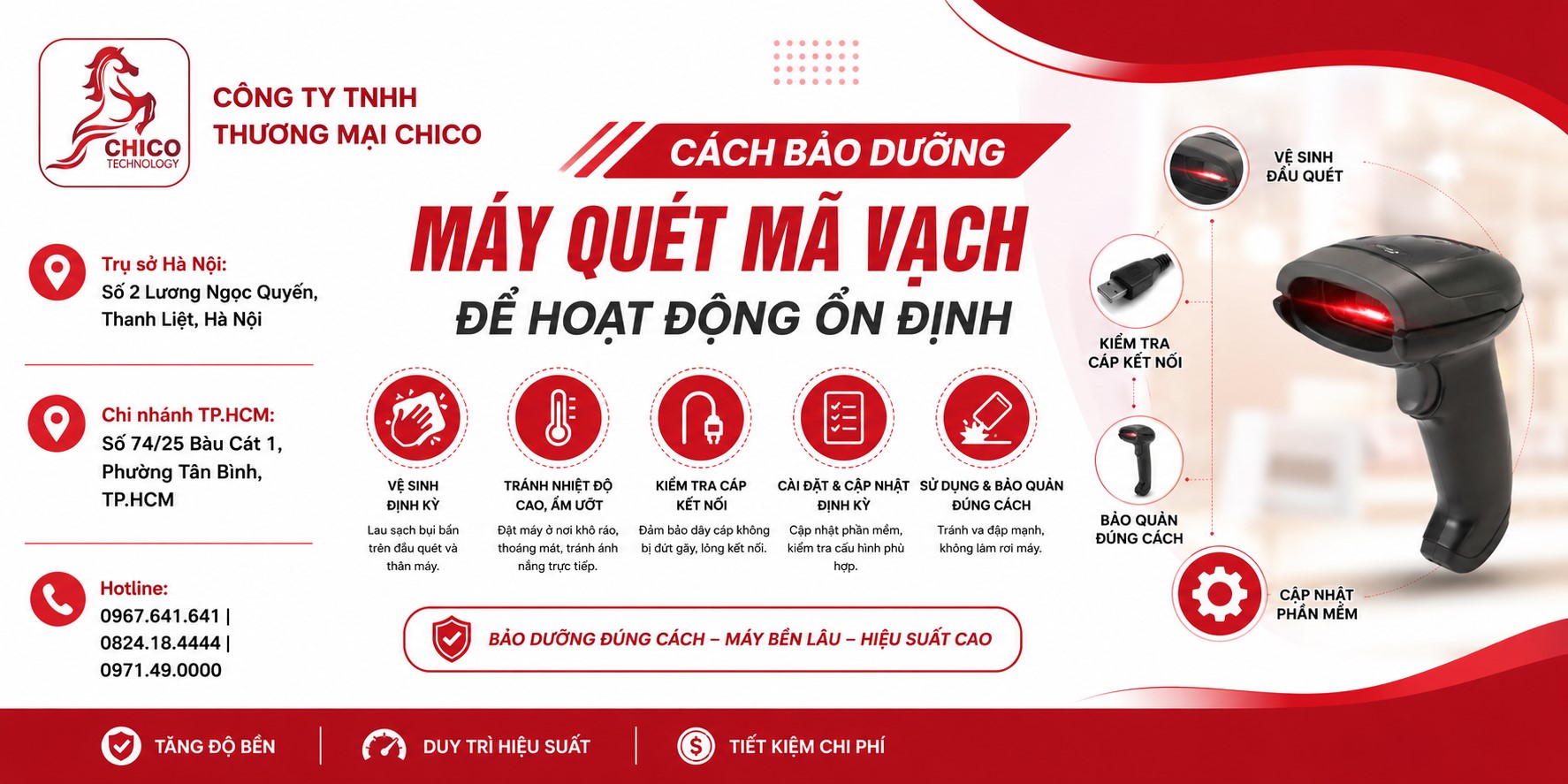 Cách Bảo Dưỡng Máy Quét Mã Vạch Để Hoạt Động Bền Bỉ