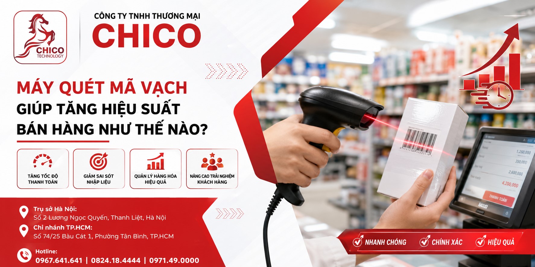 Máy Quét Mã Vạch Giúp Tăng Hiệu Suất Bán Hàng Như Thế Nào?