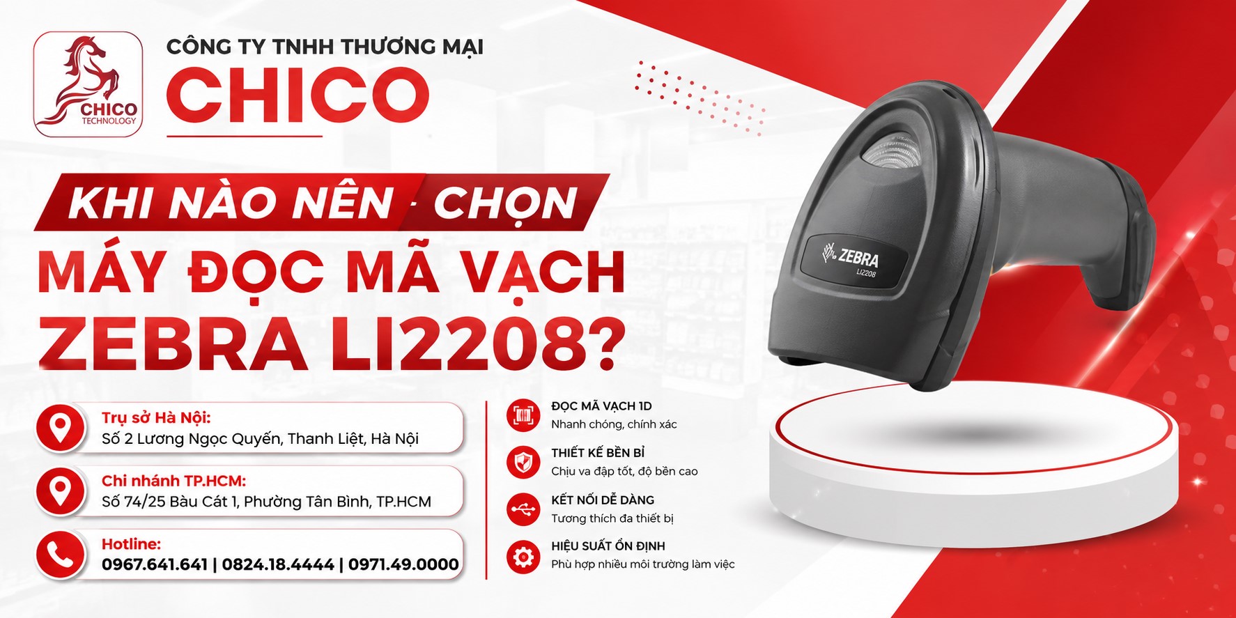 Khi Nào Nên Chọn Máy Quét Mã Vạch Zebra LI2208? Đánh Giá Từ Chuyên Gia