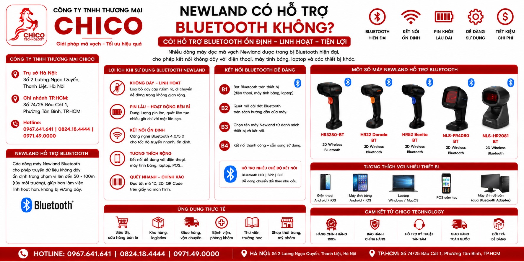 Máy Đọc Mã Vạch Newland Có Bluetooth Không? Giải Đáp Chi Tiết