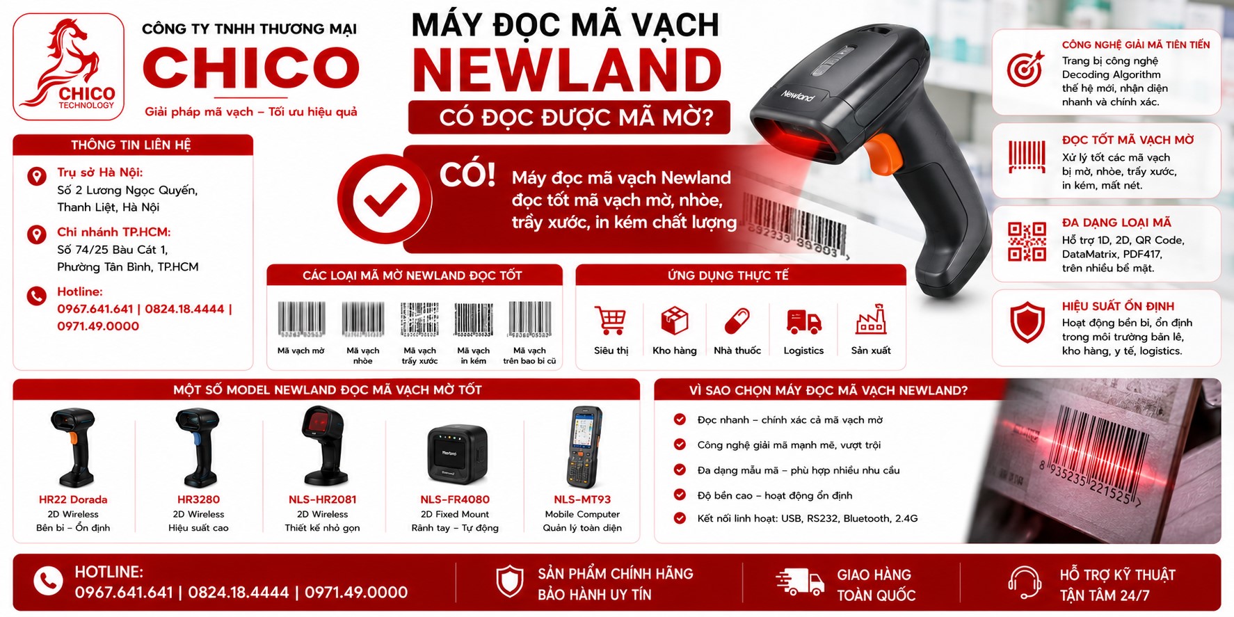 Máy Đọc Mã Vạch Newland Có Đọc Được Mã Mờ, Rách Không? Giải Đáp Ngay