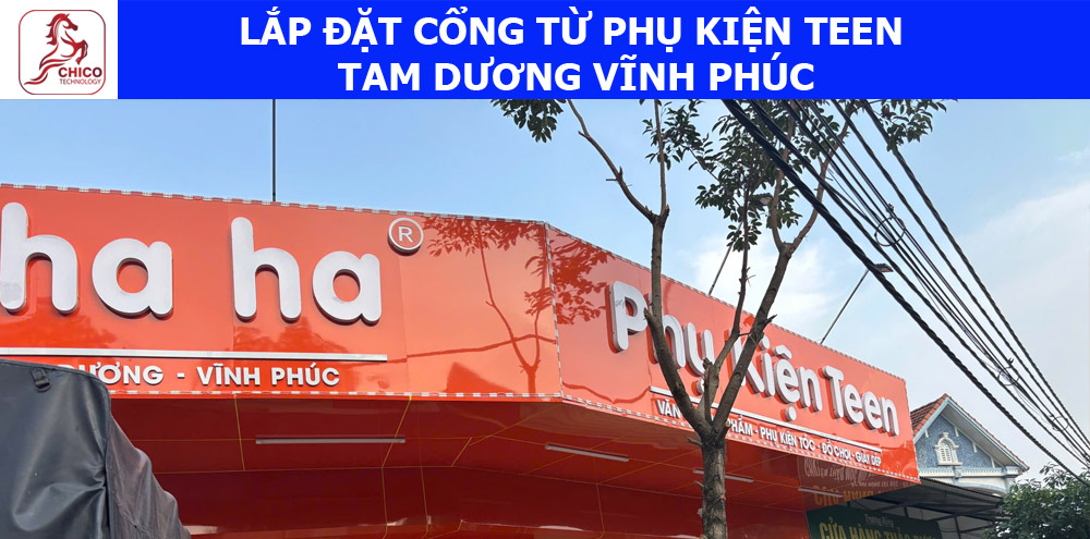 Lắp đặt cổng từ siêu thị 2 cánh Mica EG2288 cho cửa hàng phụ kiện Teen tại Tam Dương – Vĩnh Phúc