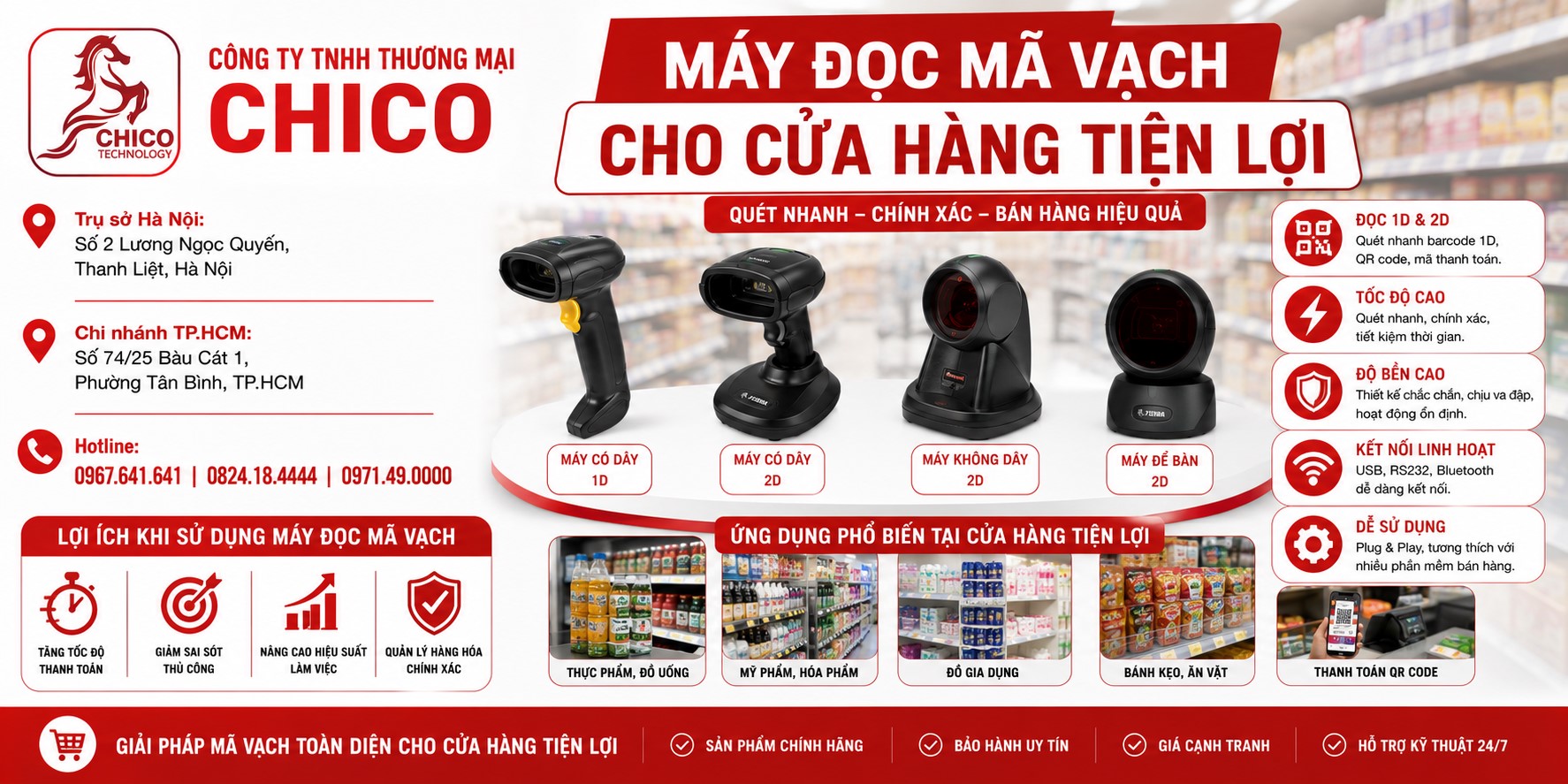 Top Máy Đọc Mã Vạch Cho Cửa Hàng Tiện Lợi Tít Nhanh, Bền Bỉ