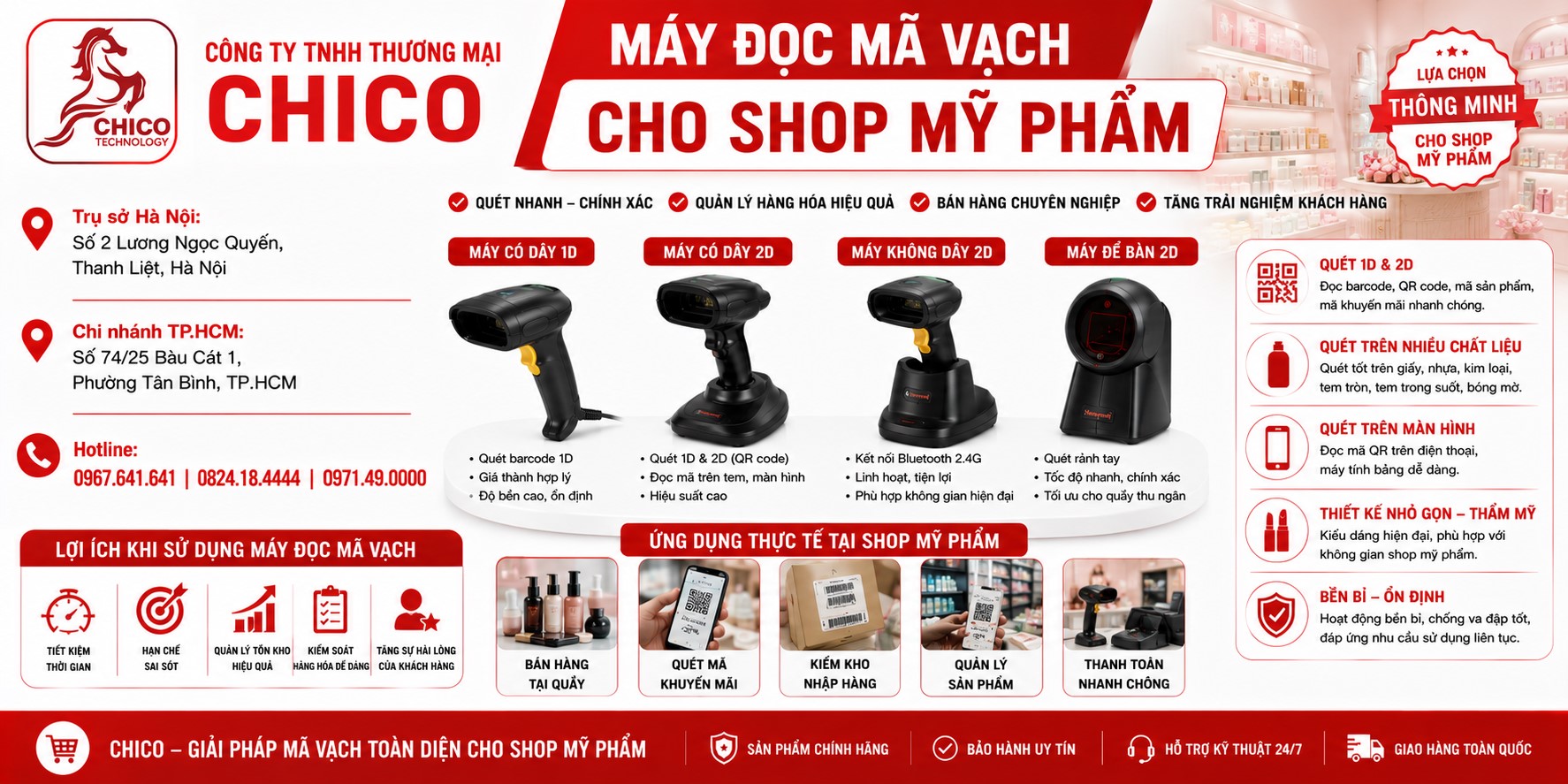 Top Máy Đọc Mã Vạch Cho Shop Mỹ Phẩm Tít Nhanh, Chính Xác