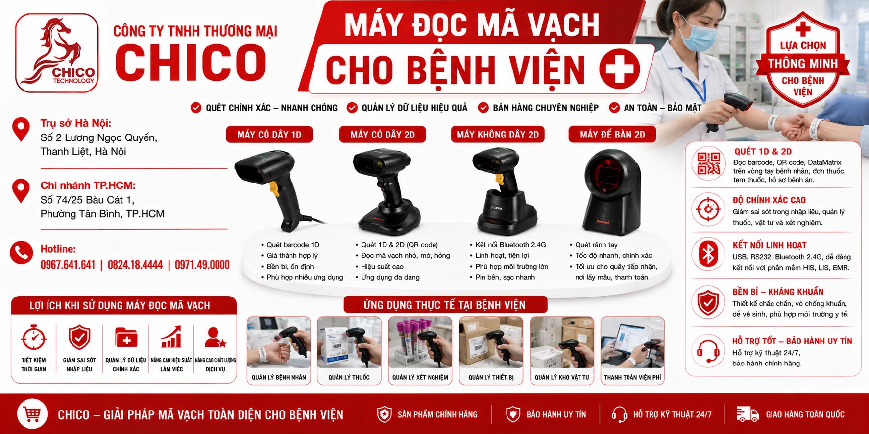 Máy Đọc Mã Vạch Cho Bệnh Viện: Chọn Loại Nào Để Đảm Bảo Chính Xác?