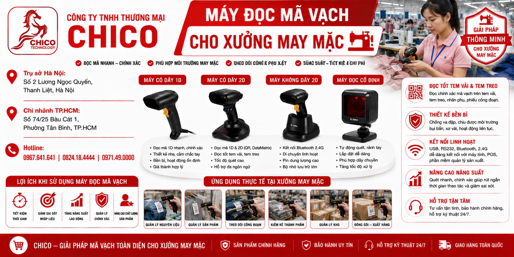Bí Quyết Chọn Máy Đọc Mã Vạch Cho Xưởng May Mặc Tít Nhanh, Bền