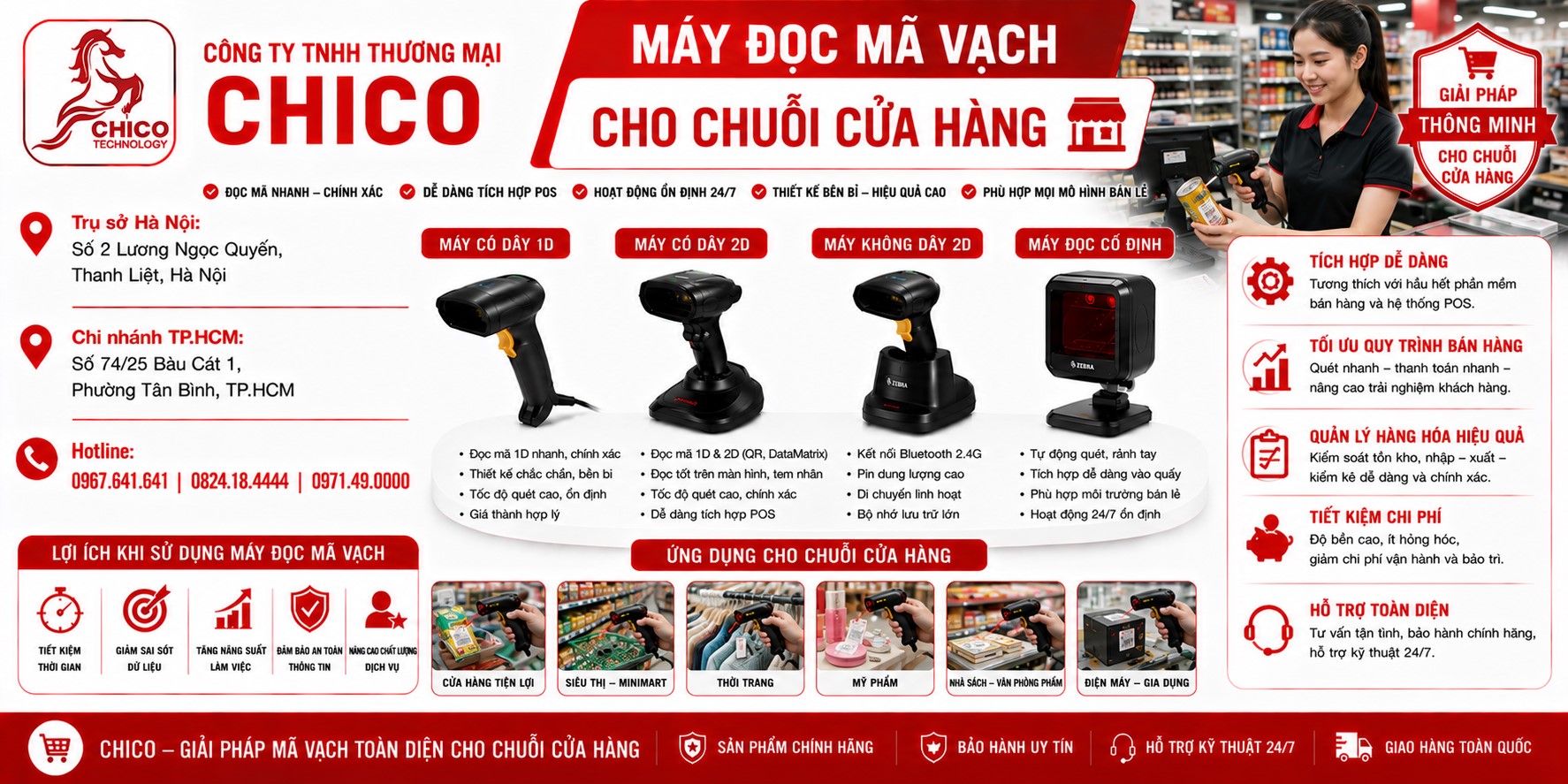 Giải Pháp Máy Đọc Mã Vạch Cho Chuỗi Cửa Hàng: Đồng Bộ & Hiệu Quả