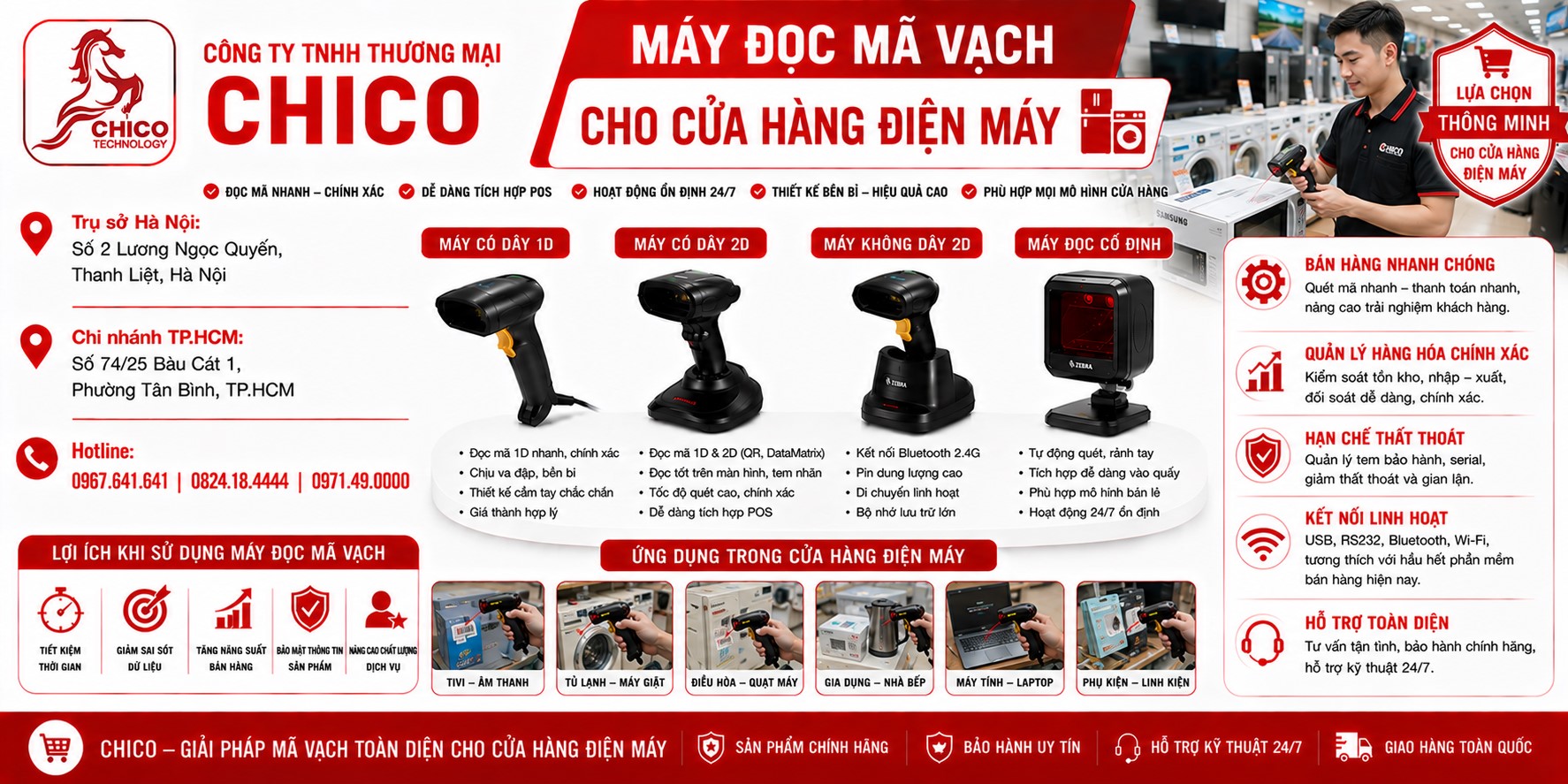 Chọn Máy Đọc Mã Vạch Cho Cửa Hàng Điện Máy: Quét Tem IMEI, Serial Chính Xác