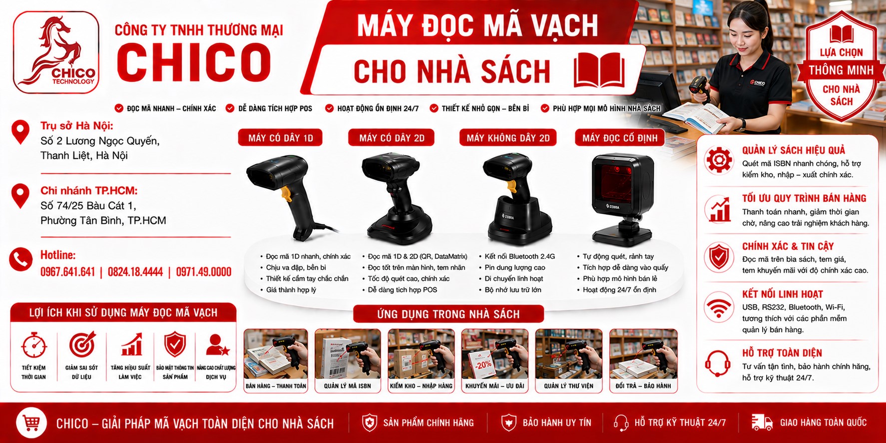 Máy Đọc Mã Vạch Cho Nhà Sách: Quản Lý Hàng Ngàn Đầu Sách Siêu Nhanh