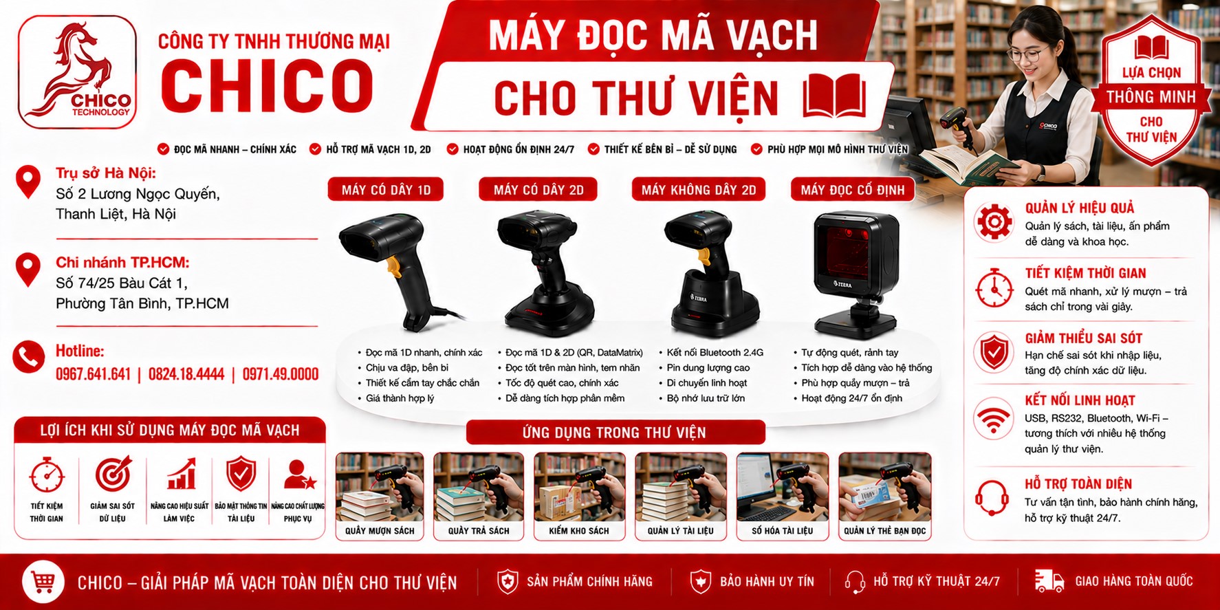 Máy Đọc Mã Vạch Cho Thư Viện: Quản Lý Sách & Bạn Đọc Chuyên Nghiệp