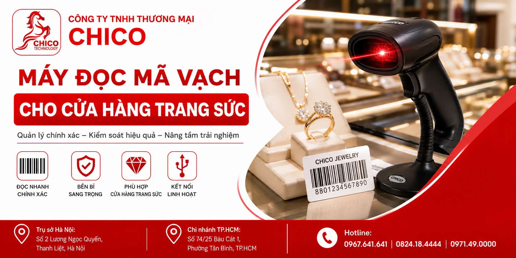 Máy Đọc Mã Vạch Cho Cửa Hàng Trang Sức: Quản Lý Sản Phẩm Nhỏ, Giá Trị Cao