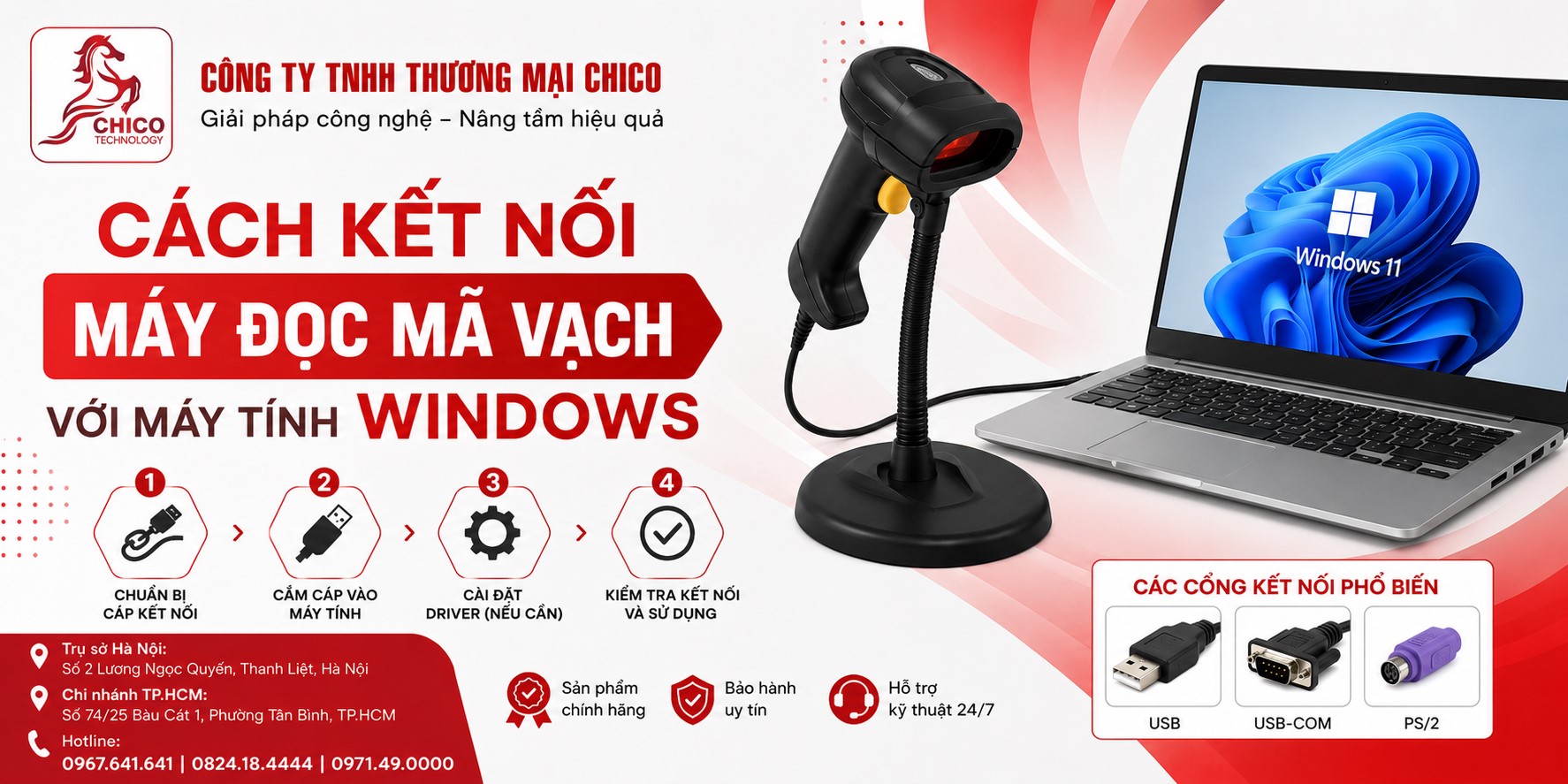 Cách Kết Nối Máy Đọc Mã Vạch Với Máy Tính Windows (Chi tiết A-Z)