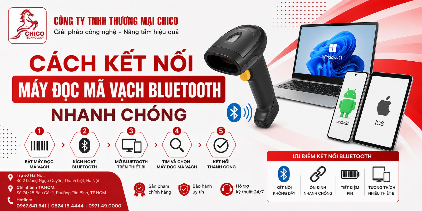 Cách Kết Nối Máy Đọc Mã Vạch Bluetooth Nhanh Chóng Trong 30 Giây