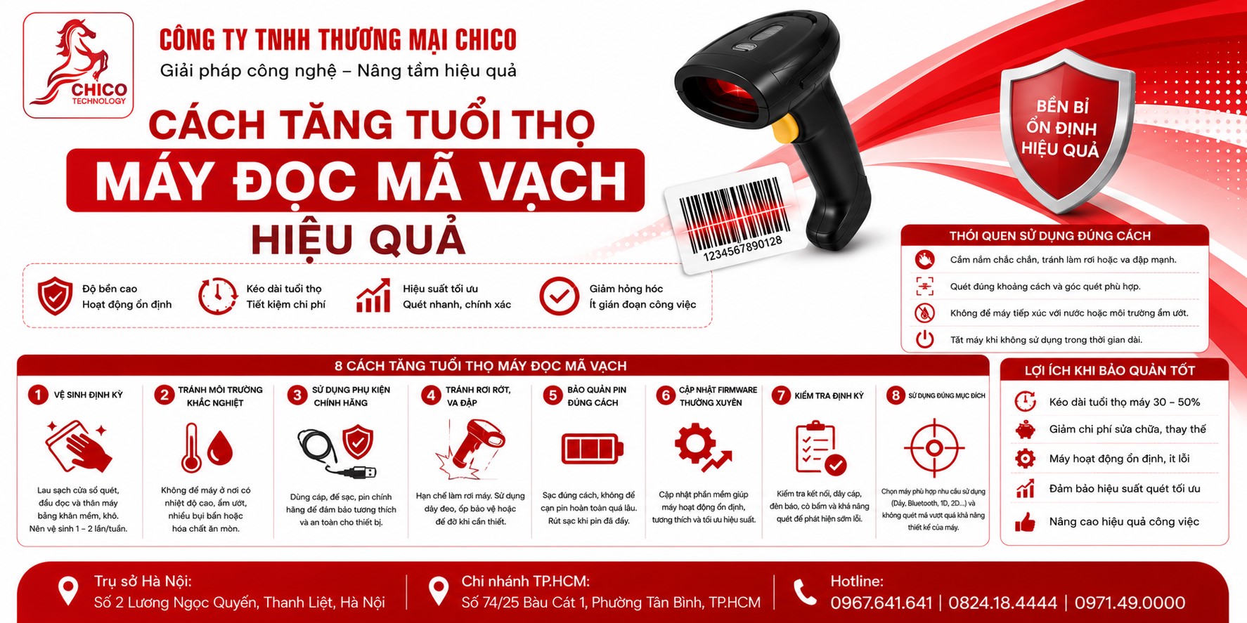 Cách Tăng Tuổi Thọ Máy Đọc Mã Vạch: Dùng 5-7 Năm Vẫn Tít Nhanh