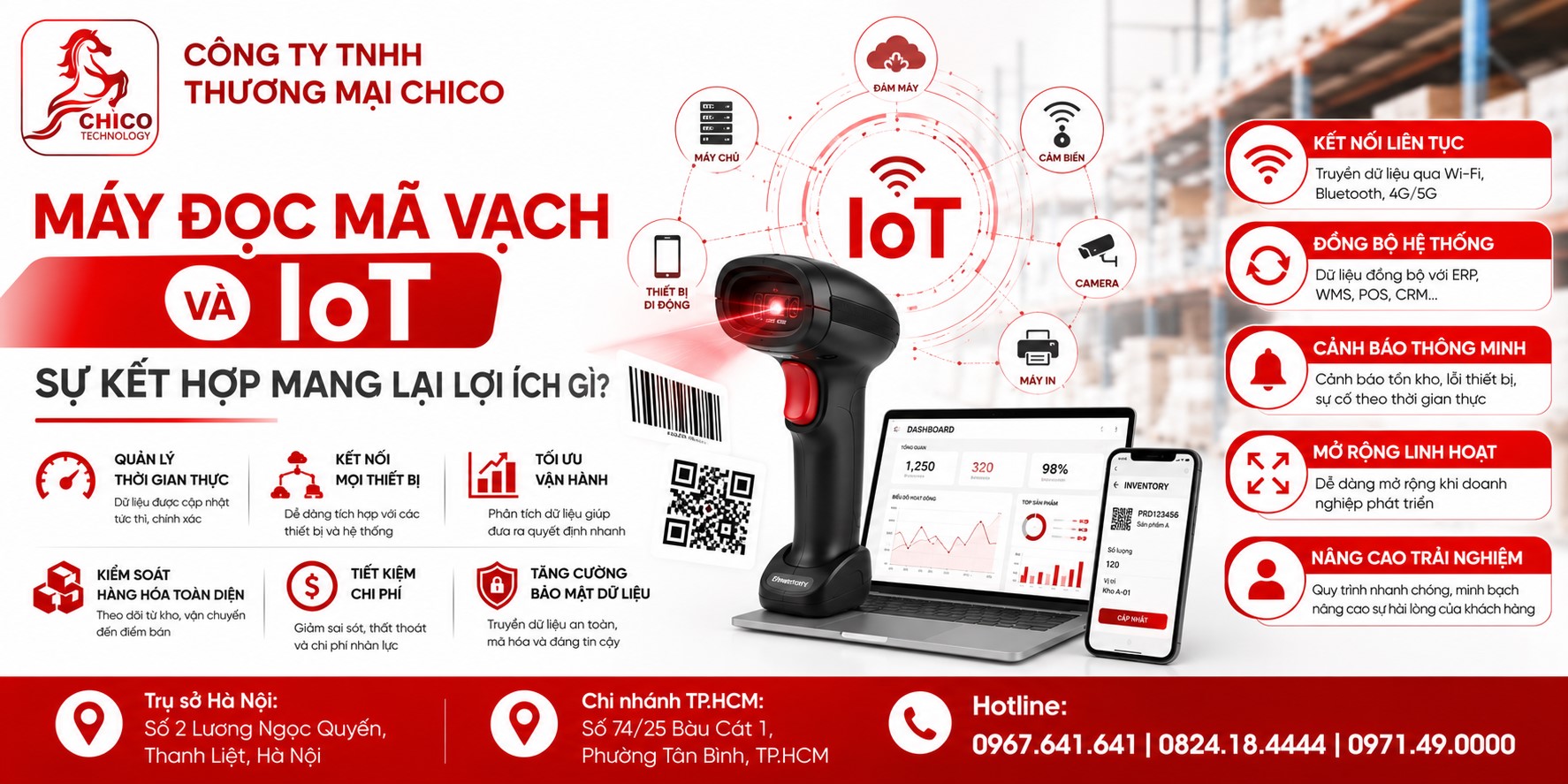 Máy Đọc Mã Vạch Và IoT: Xu Hướng Kho Hàng Thông Minh 2026