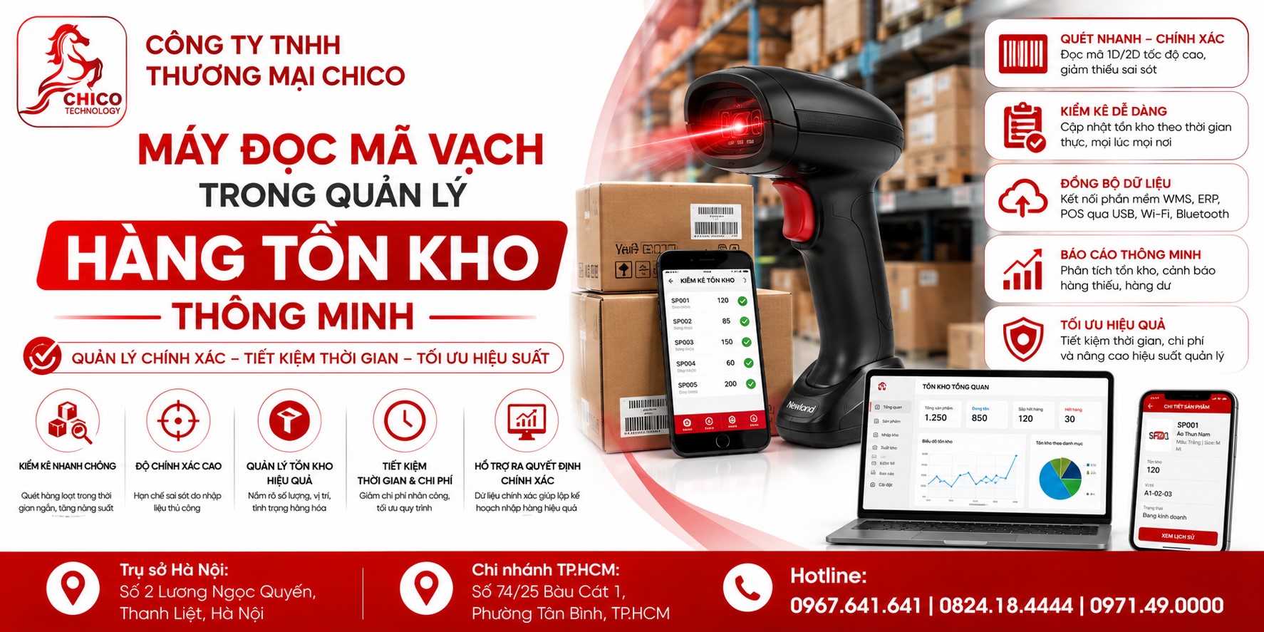 Máy Đọc Mã Vạch Trong Quản Lý Hàng Tồn Kho Thông Minh (2026)