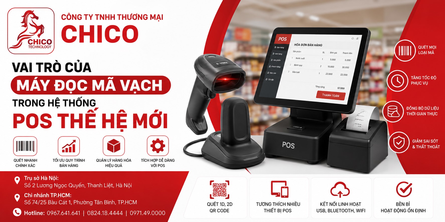 Vai Trò Của Máy Đọc Mã Vạch Trong Hệ Thống POS Thế Hệ Mới