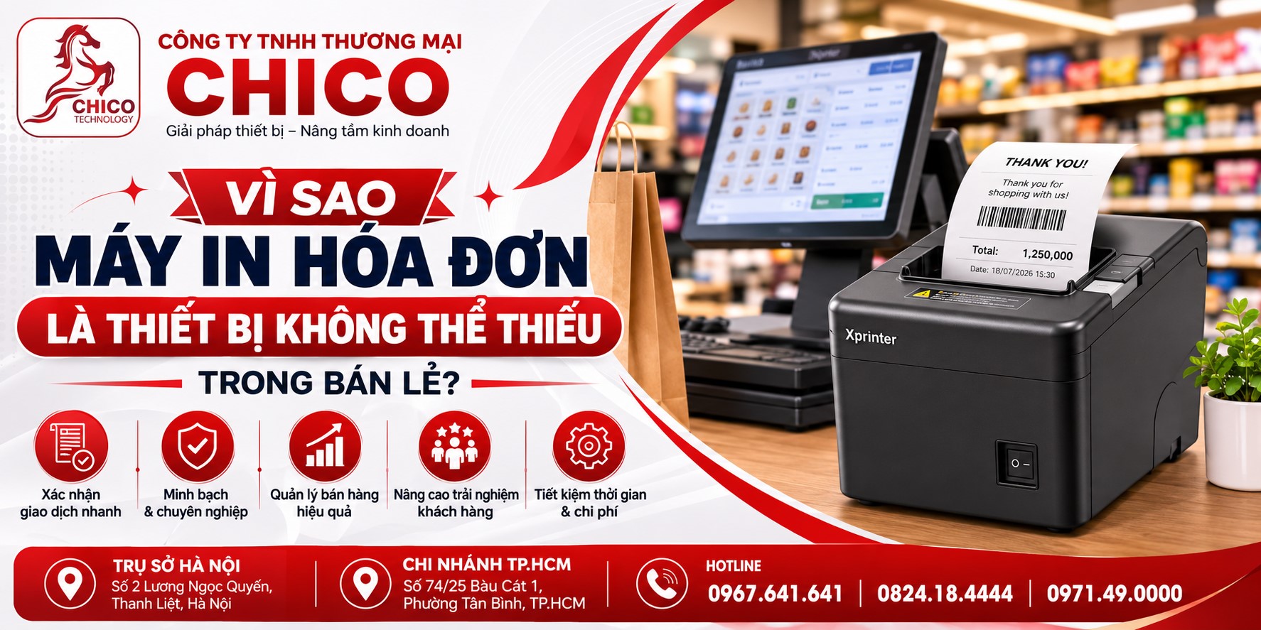 Vì Sao Máy In Hóa Đơn Là Thiết Bị Không Thể Thiếu Trong Bán Lẻ?