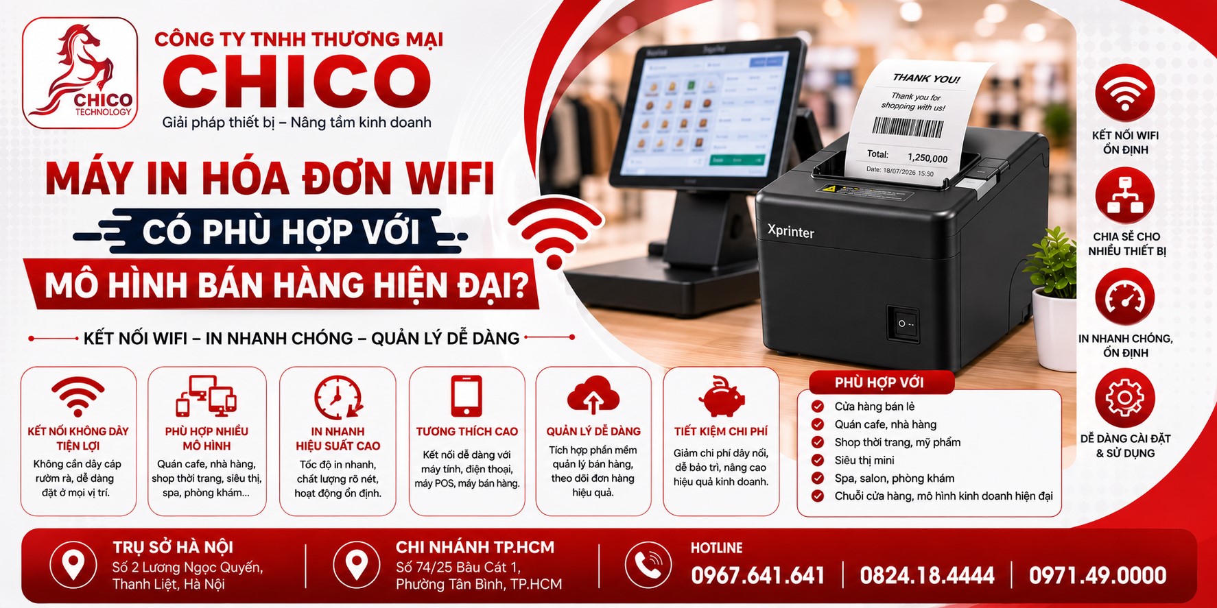 Máy In Hóa Đơn Wifi Có Phù Hợp Với Mô Hình Bán Hàng Hiện Đại?