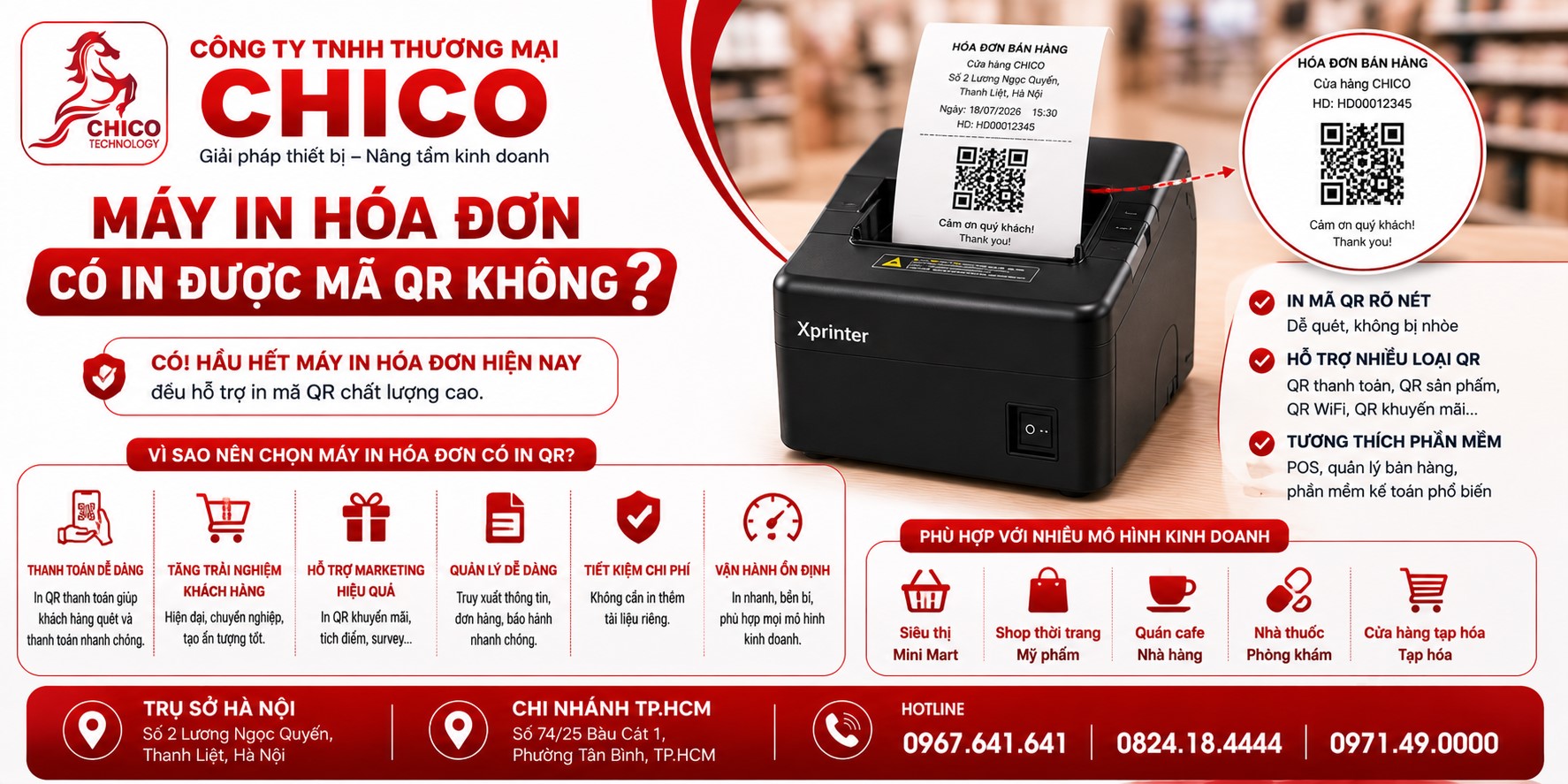 Máy In Hóa Đơn Có In Được Mã QR Không? Giải Đáp Chi Tiết