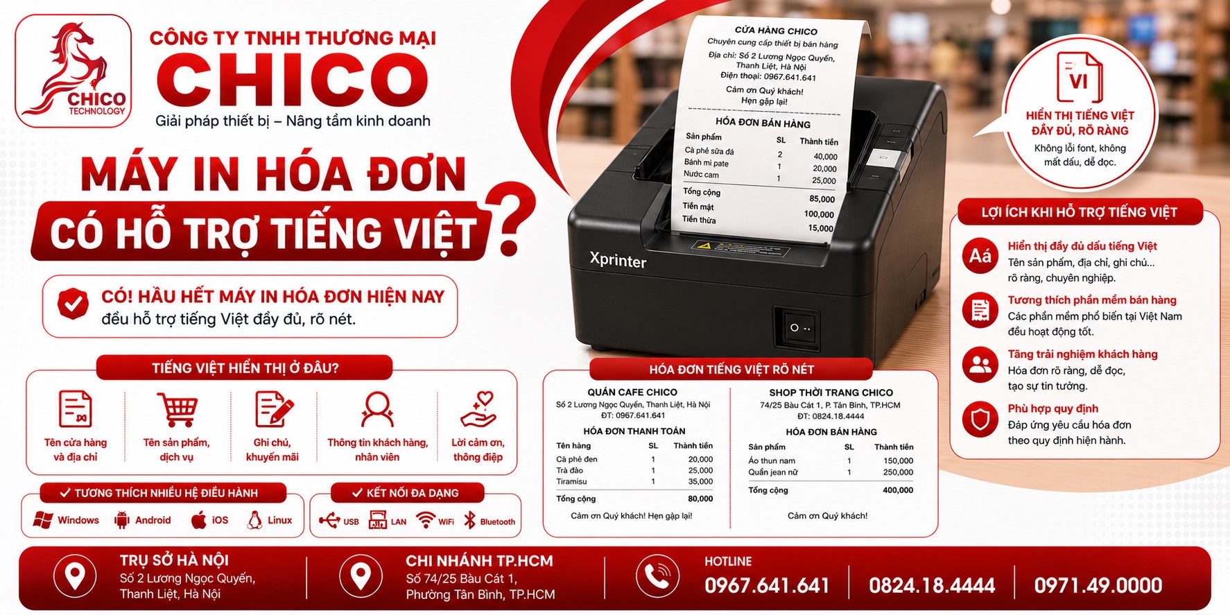 Máy In Hóa Đơn Có Hỗ Trợ Tiếng Việt Không? Giải Đáp Chi Tiết