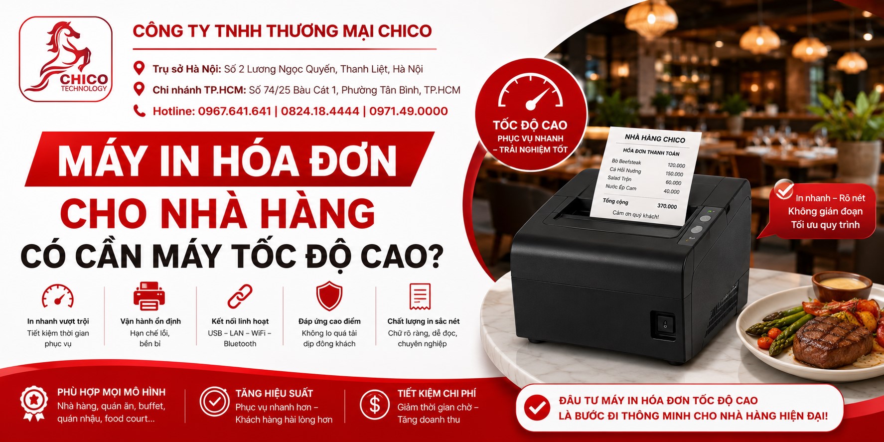 Máy In Hóa Đơn Cho Nhà Hàng Có Cần Máy Tốc Độ Cao Không?