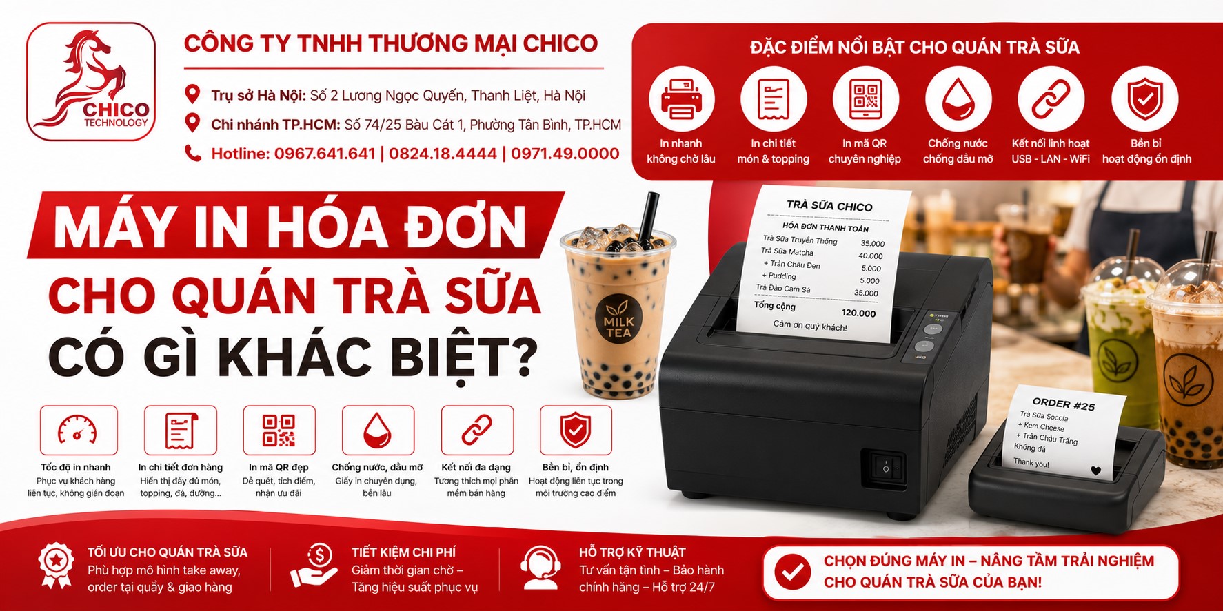 Máy In Hóa Đơn Cho Quán Trà Sữa Có Gì Khác Biệt?