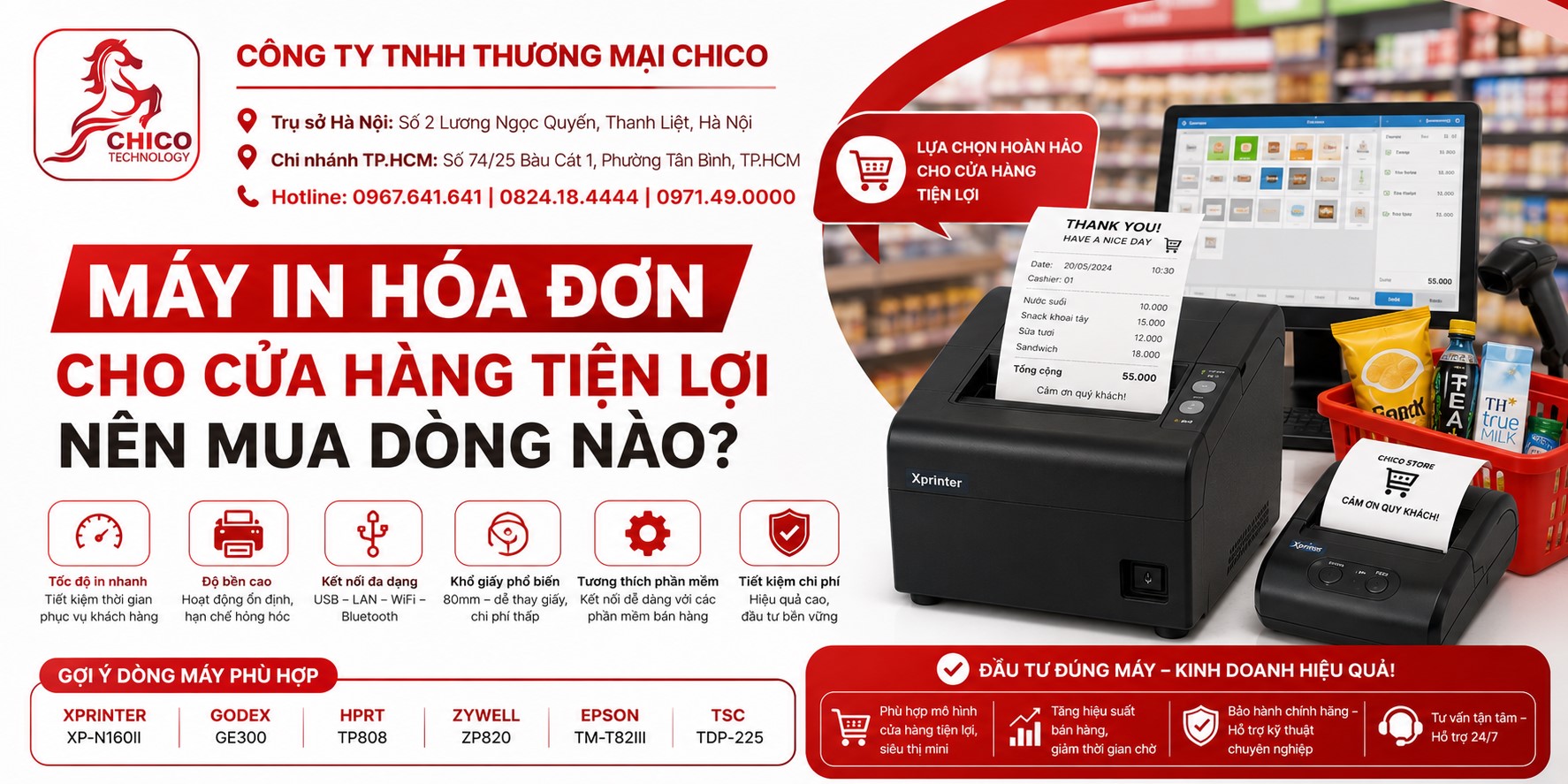 Máy In Hóa Đơn Cho Cửa Hàng Tiện Lợi Nên Mua Dòng Nào Tốt?