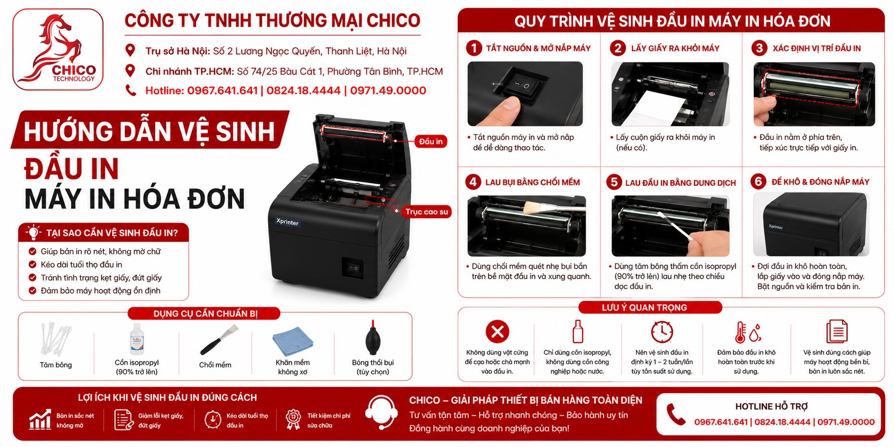 Hướng Dẫn Vệ Sinh Đầu In Máy In Hóa Đơn Đúng Cách Tại Nhà