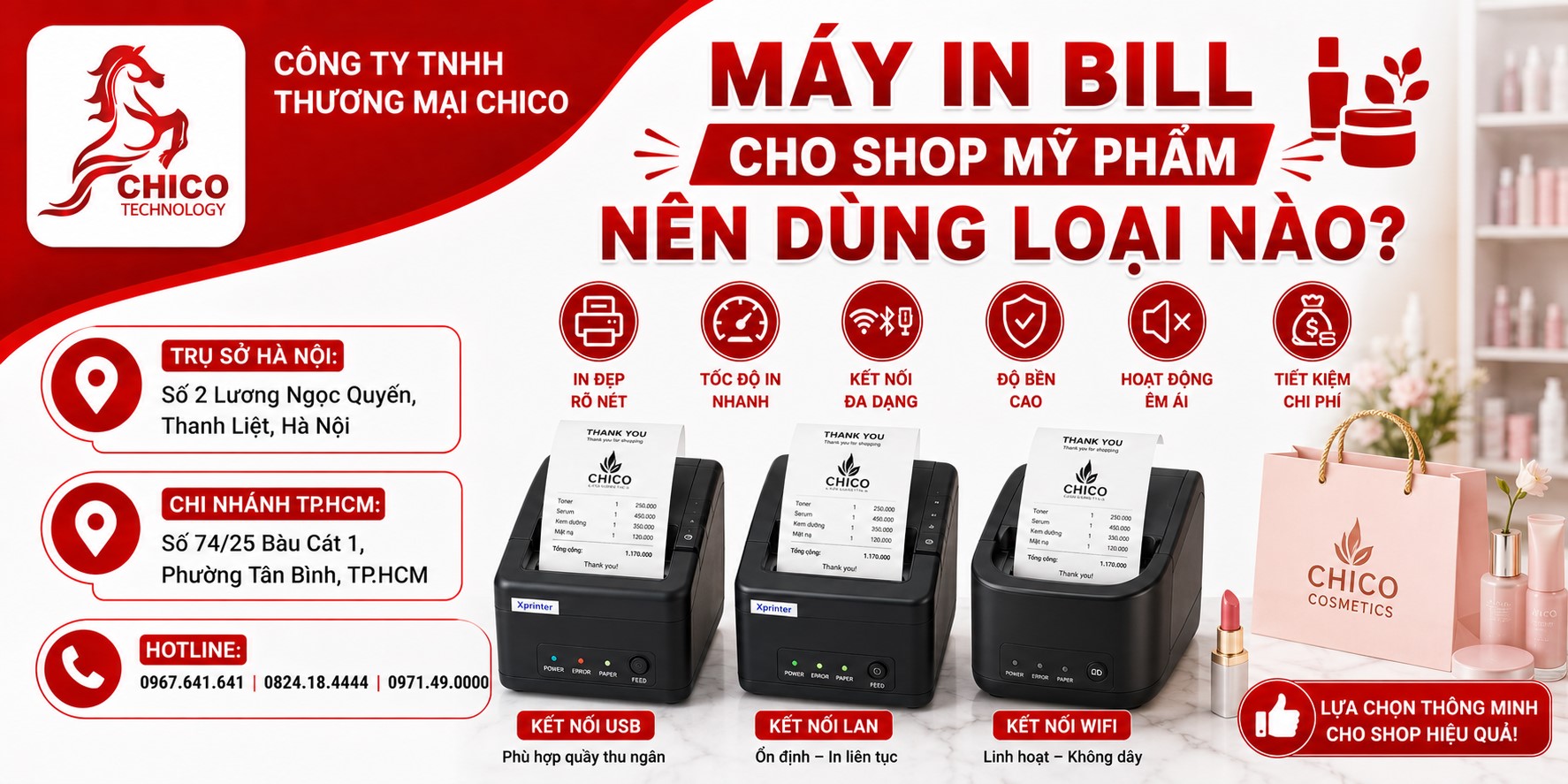Máy In Bill Cho Shop Mỹ Phẩm Nên Dùng Loại Nào? Kinh Nghiệm Từ A-Z