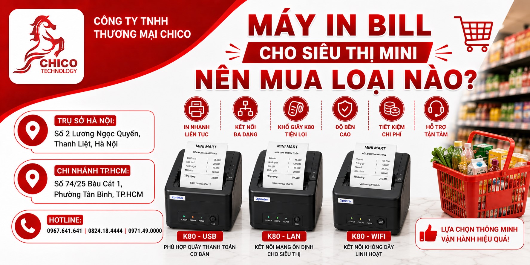 Máy In Bill Cho Siêu Thị Mini Nên Mua Loại Nào? Kinh Nghiệm Từ A-Z