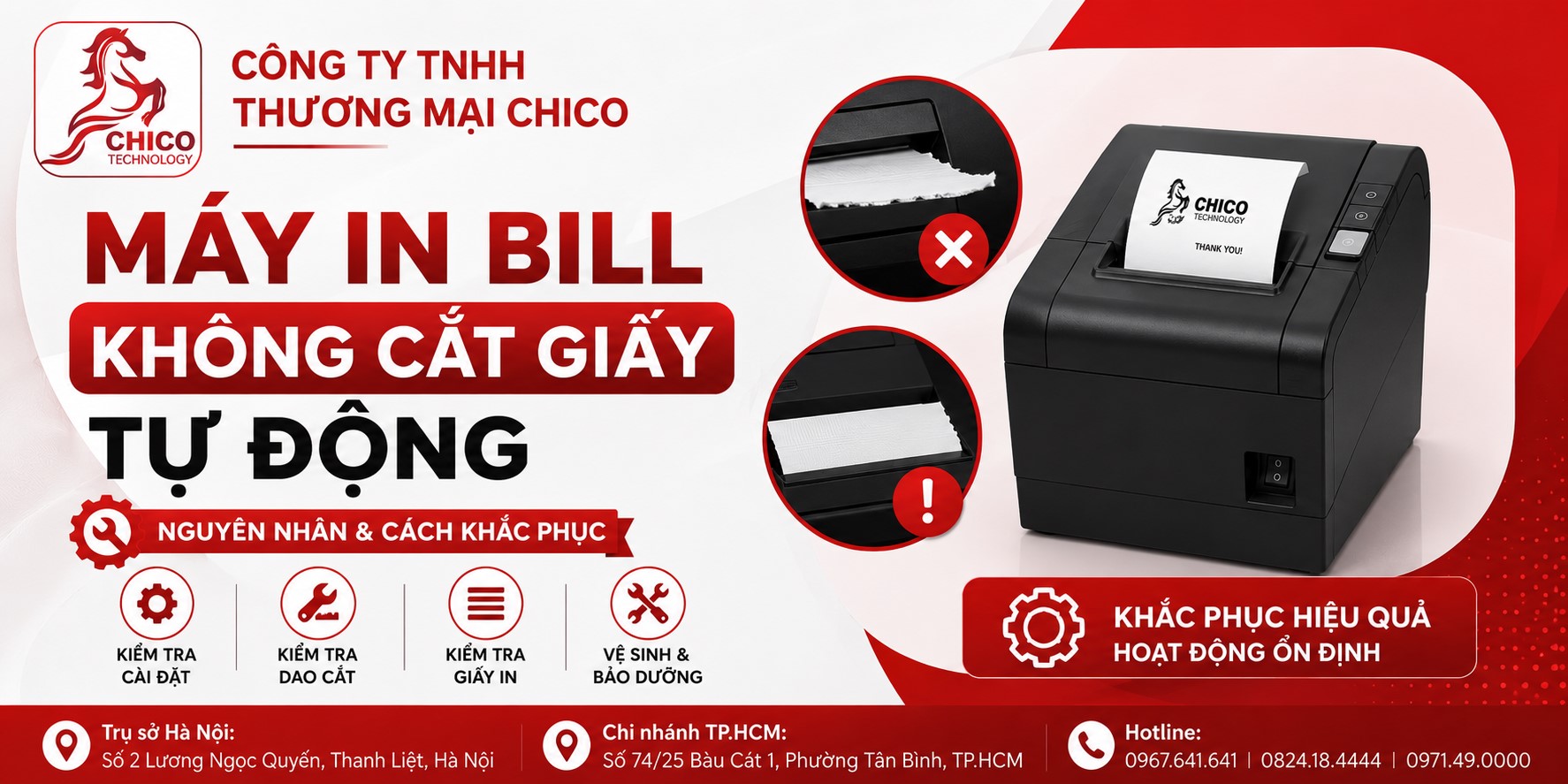 Máy In Bill Không Cắt Giấy Tự Động: Nguyên Nhân Và Cách Sửa Nhanh