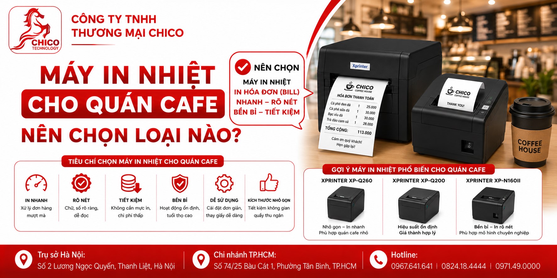 Máy In Nhiệt Cho Quán Cafe Nên Chọn Loại Nào? Bí Kíp Từ Chuyên Gia